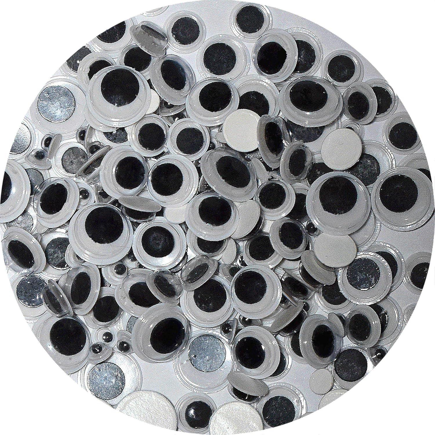 Limpiapipas Negros Chenille 300 Piezas + Ojos Móviles 100 Piezas