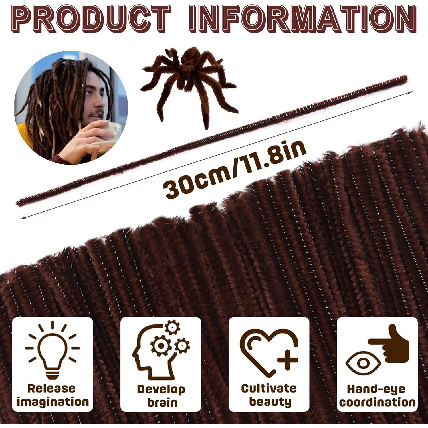 180 Limpiapipas Chenille Marrón Oscuro SHWAKK 30 cm Manualidades