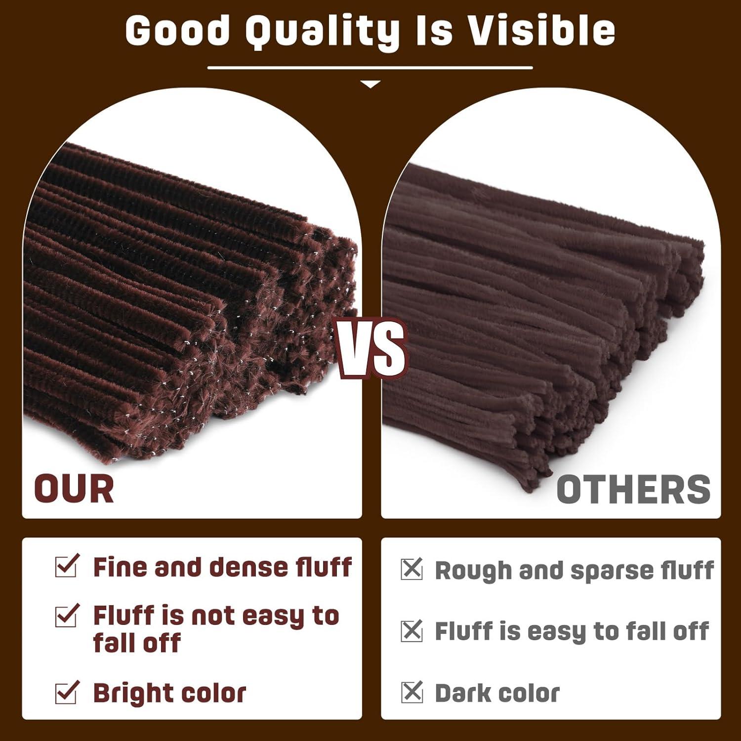 180 Limpiapipas Chenille Marrón Oscuro SHWAKK 30 cm Manualidades