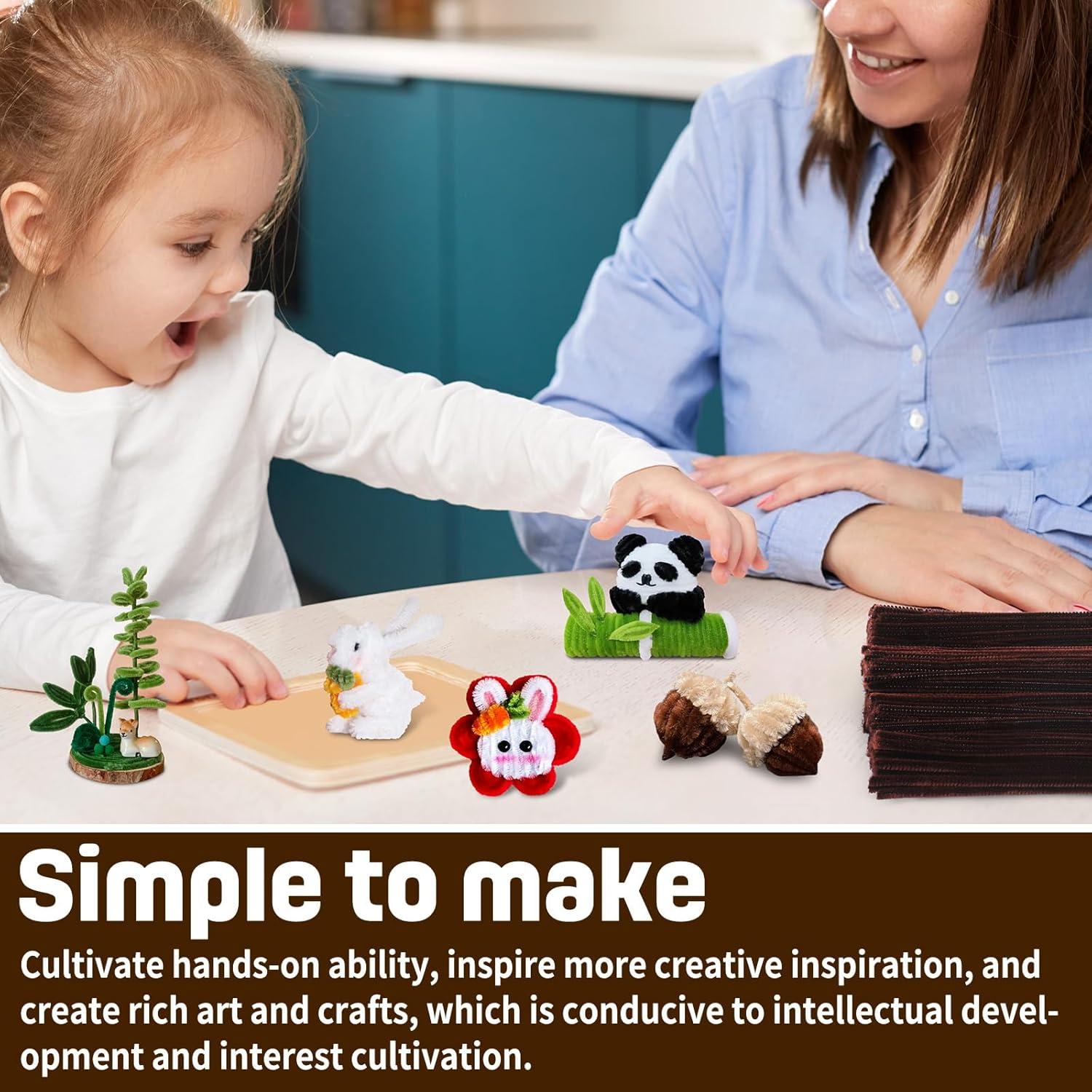 180 Limpiapipas Chenille Marrón Oscuro SHWAKK 30 cm Manualidades