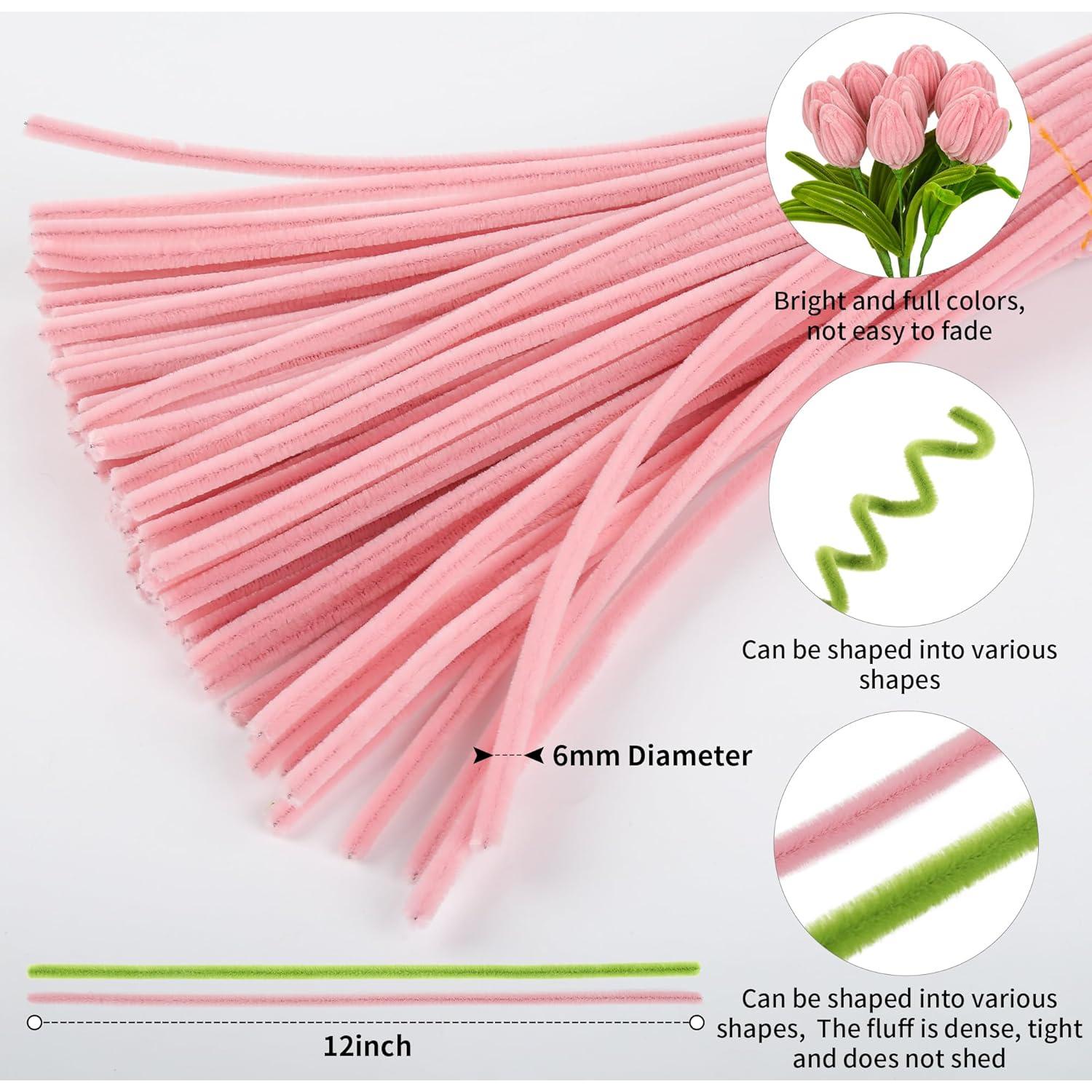 Kit de Manualidades Yjooiua 215pcs Flores de Limpiador de Tubo