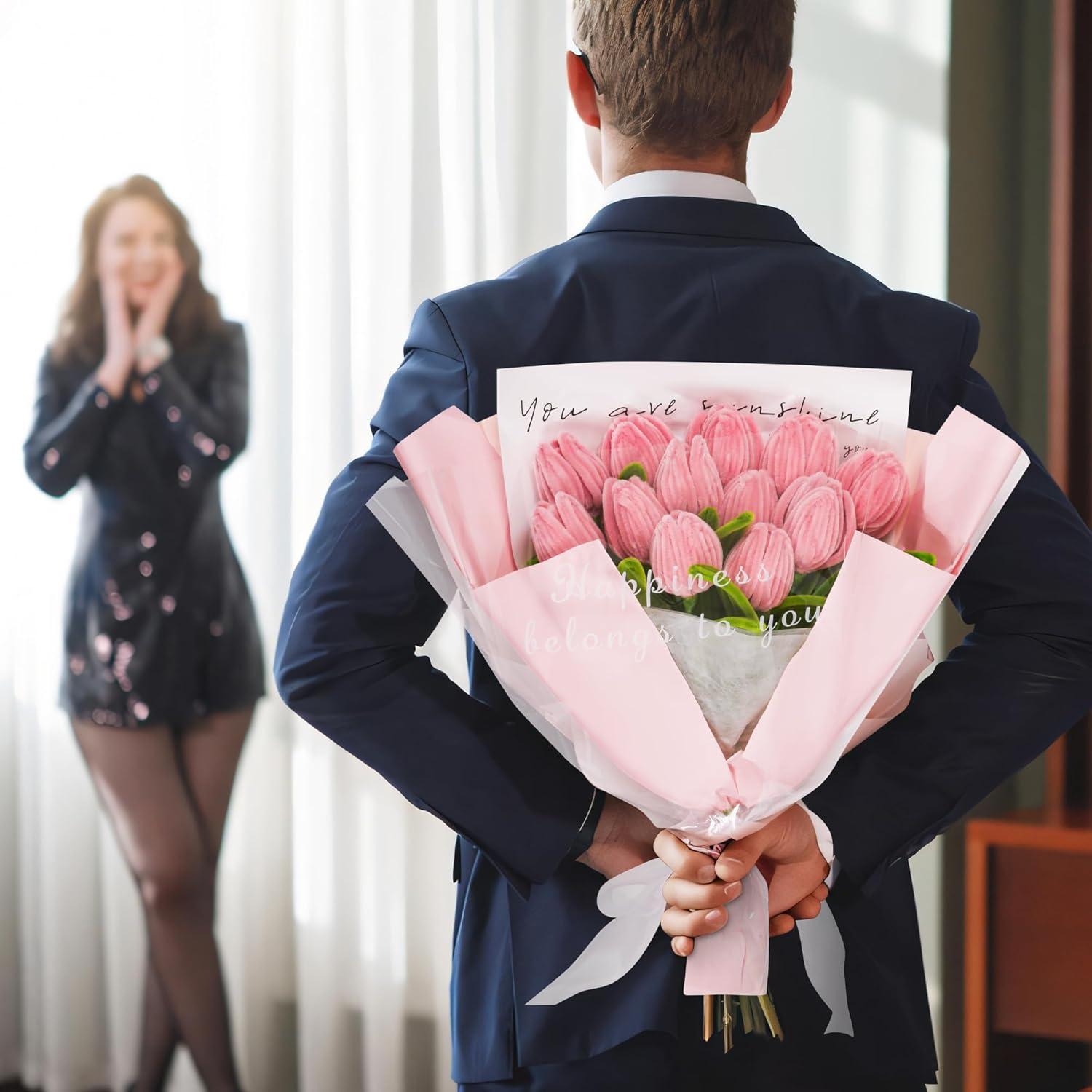 Kit de Manualidades Yjooiua 215pcs Flores de Limpiador de Tubo