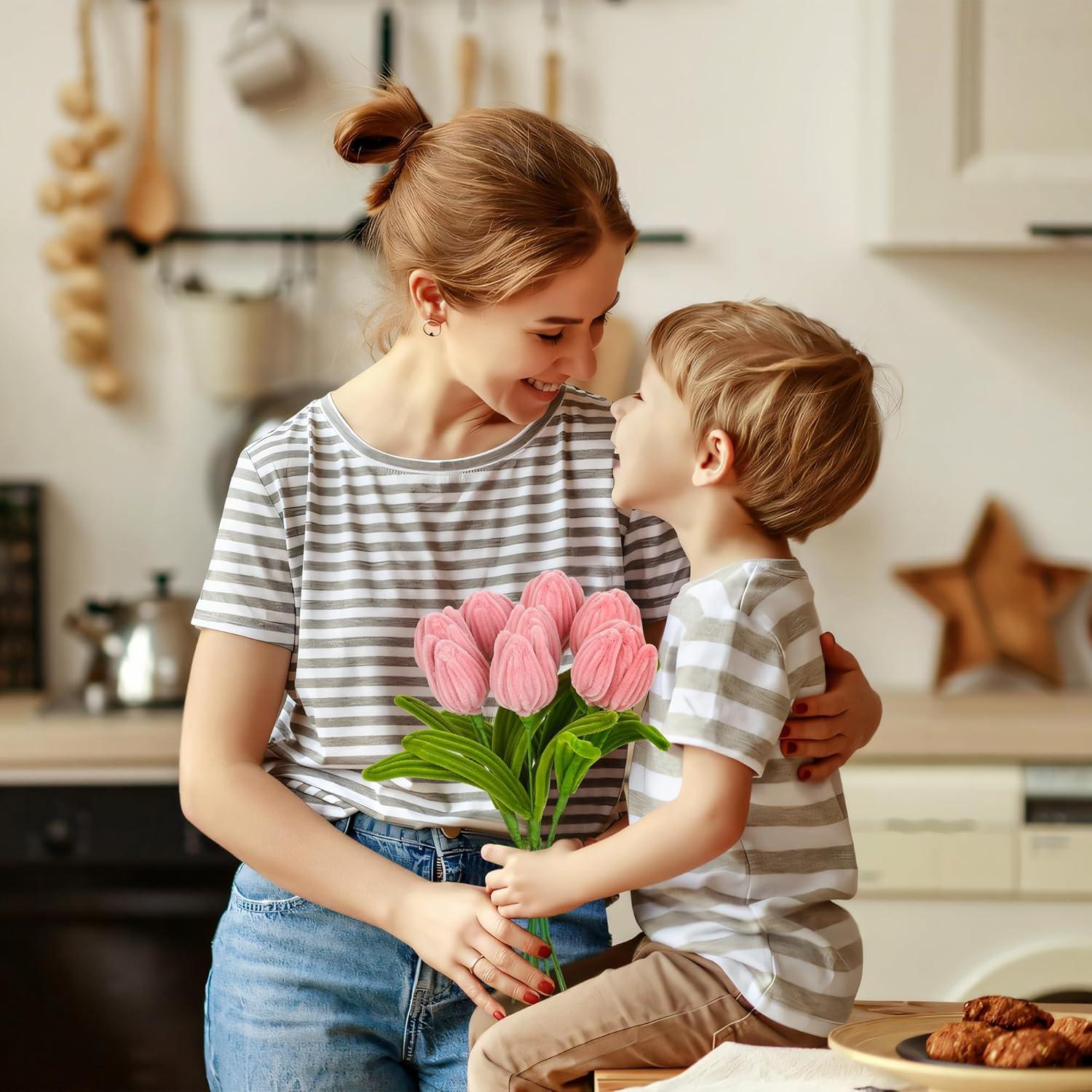 Kit de Manualidades Yjooiua 215pcs Flores de Limpiador de Tubo