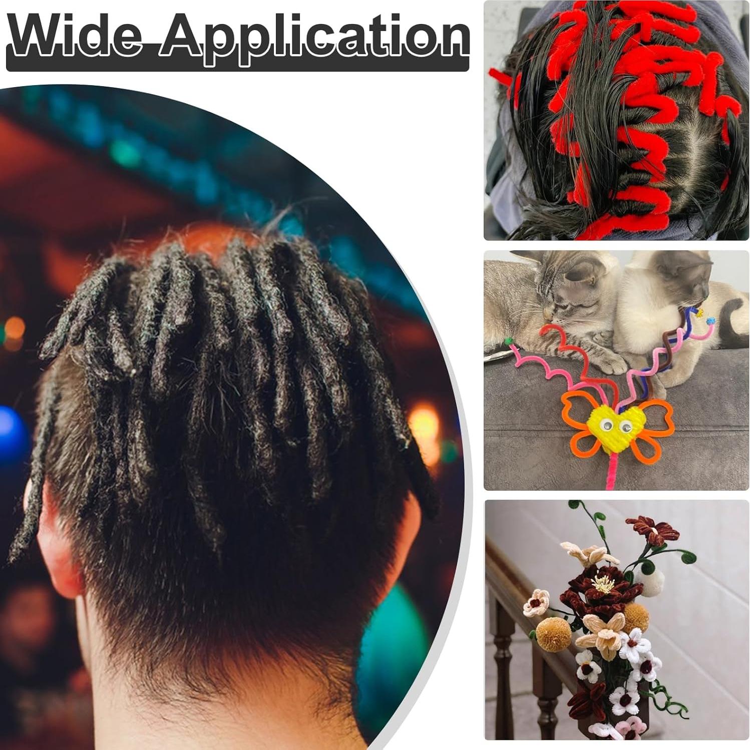 120 Limpiapipas Chenille Negros Kdafio 30cm para Manualidades