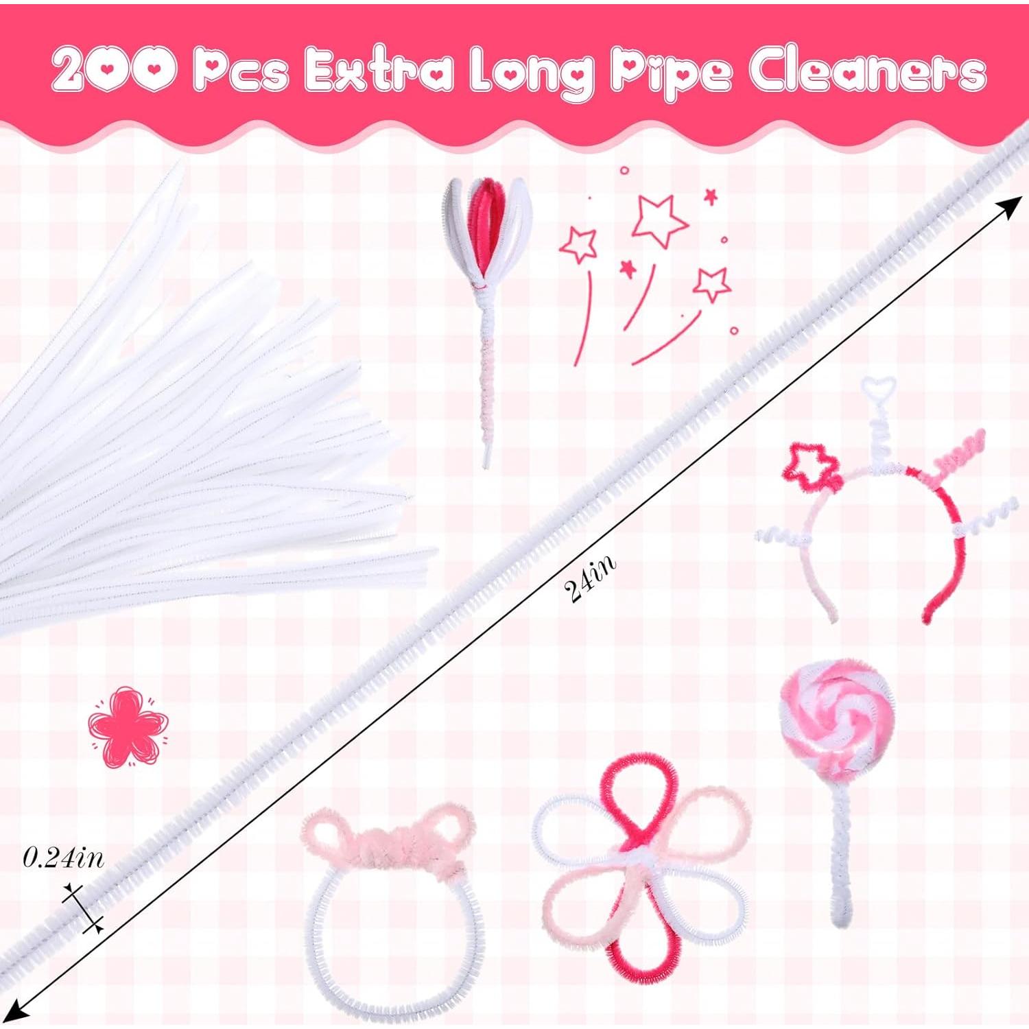 Limpiadores de Tubos Extra Largos RoundFunny 200 Pcs 60.96 cm