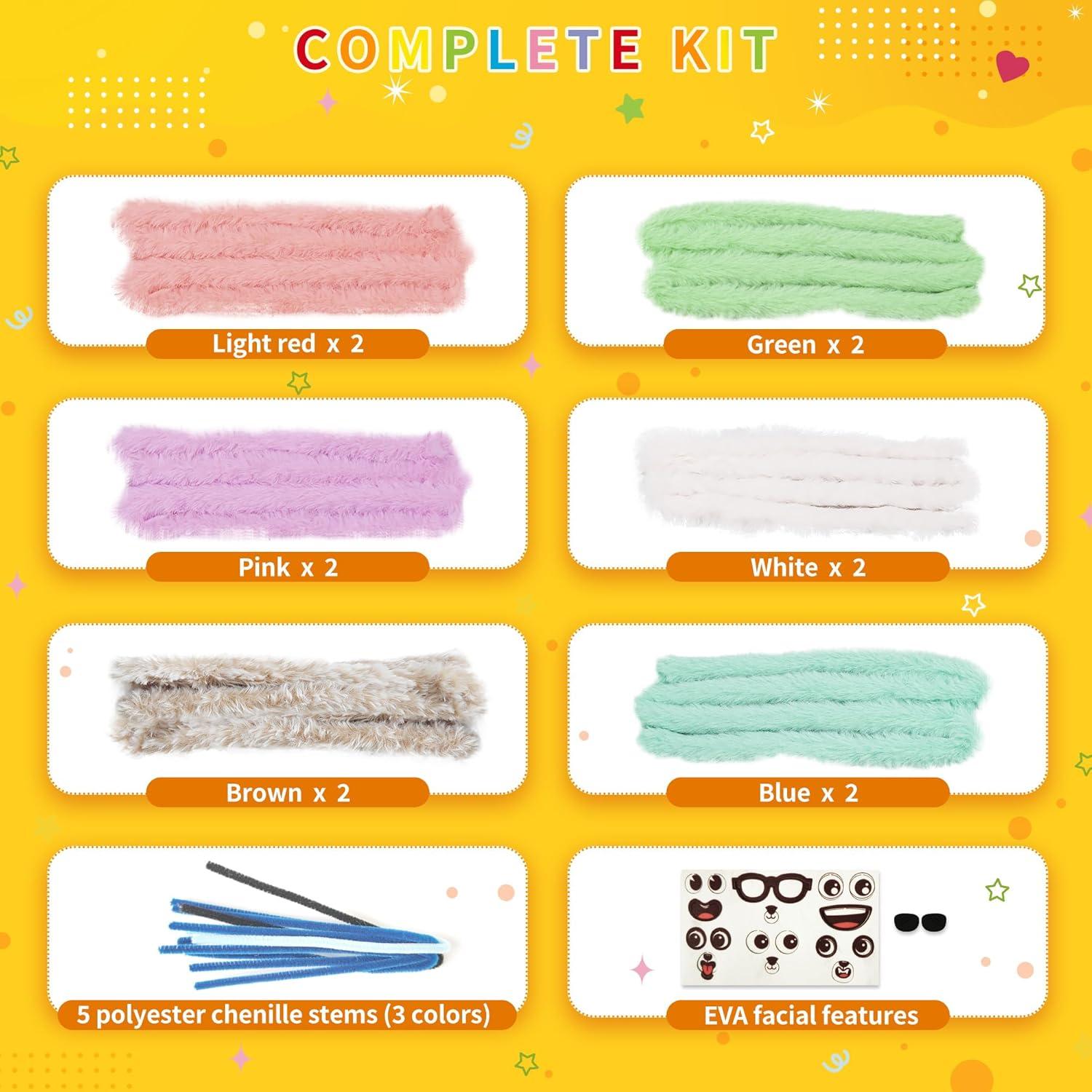 Kit de Manualidades 12 Limpiapipas Jumbo Chenille QY 1m