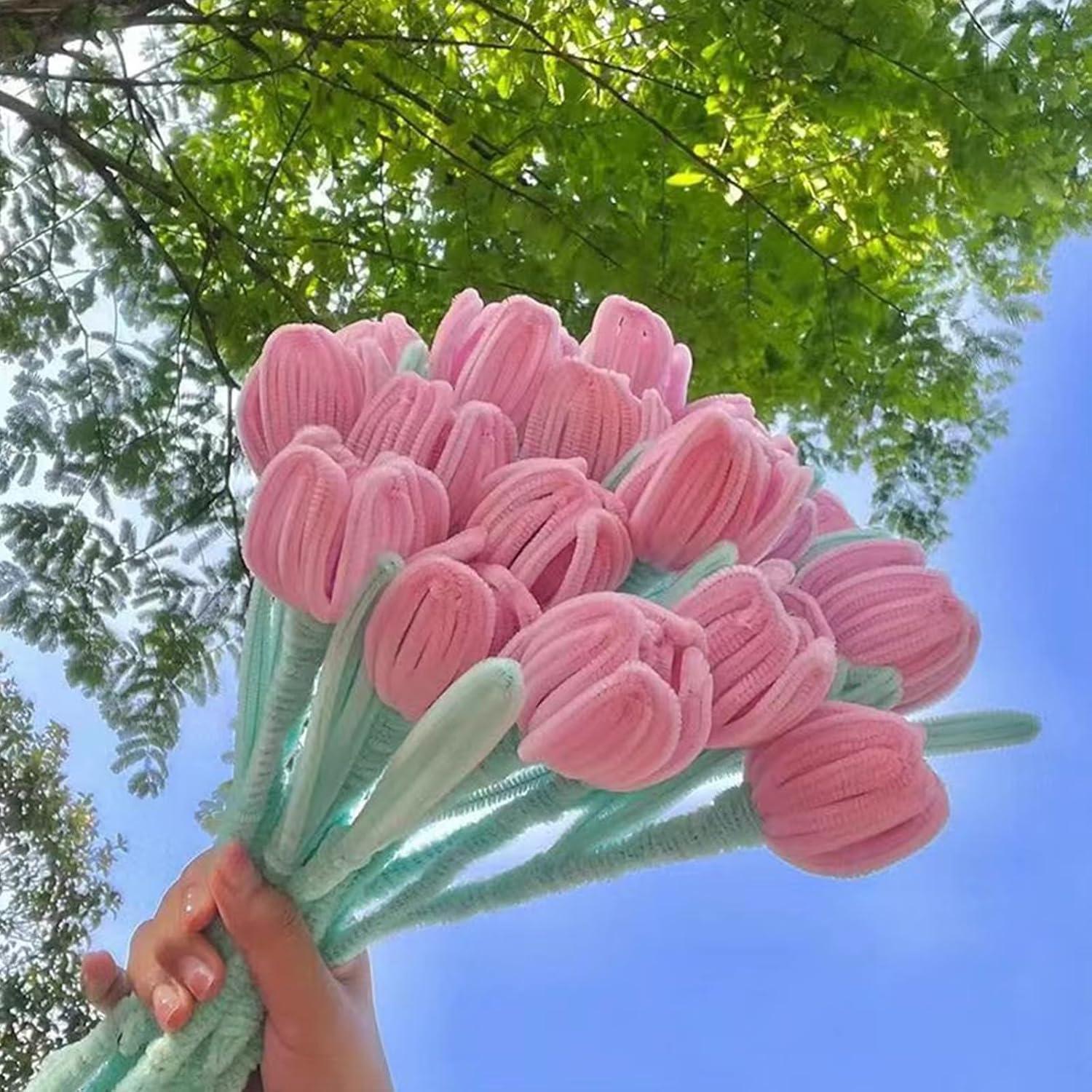 100 Limpiapipas Chenille Negros XIAOJING0 para Manualidades