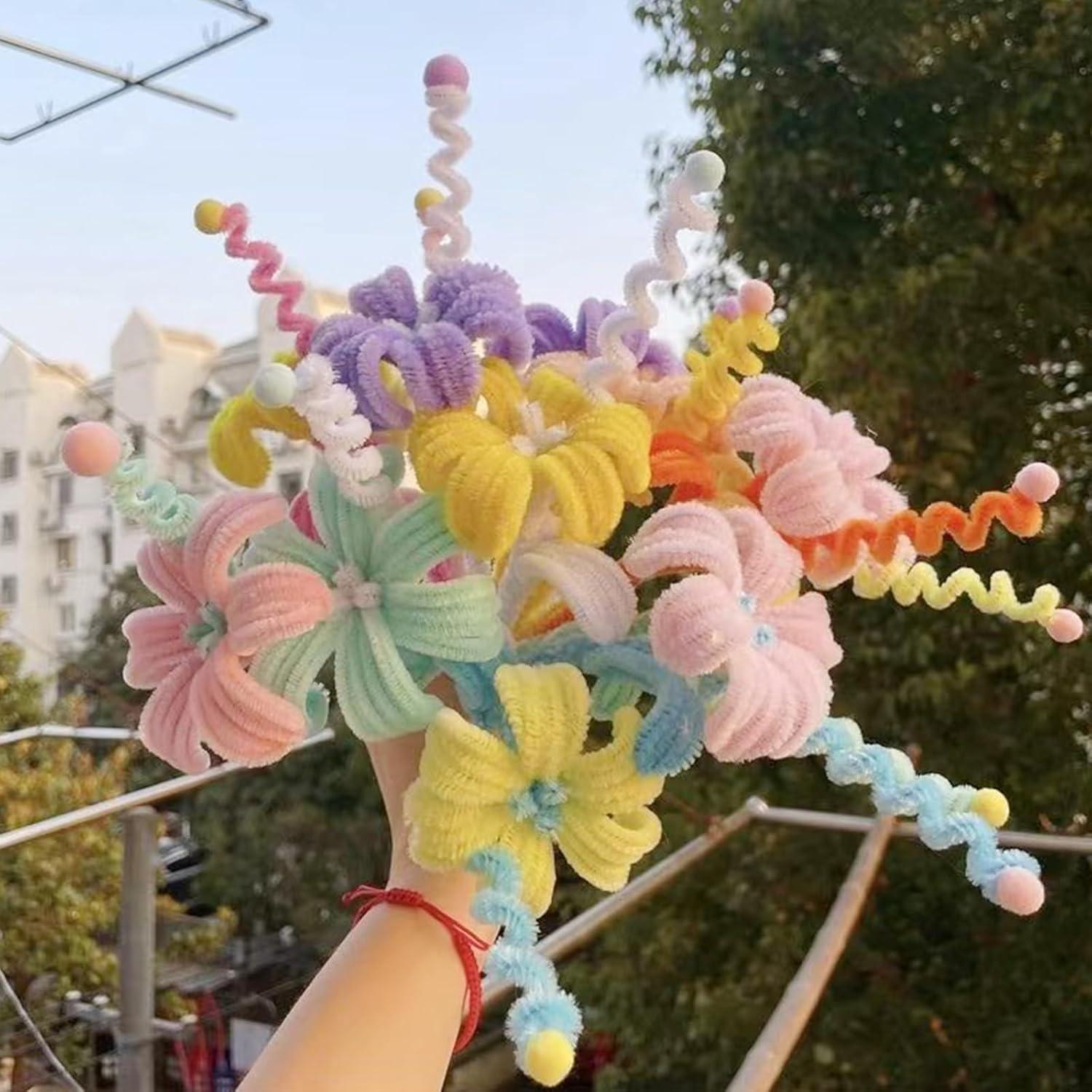 100 Limpiapipas Chenille Negros XIAOJING0 para Manualidades