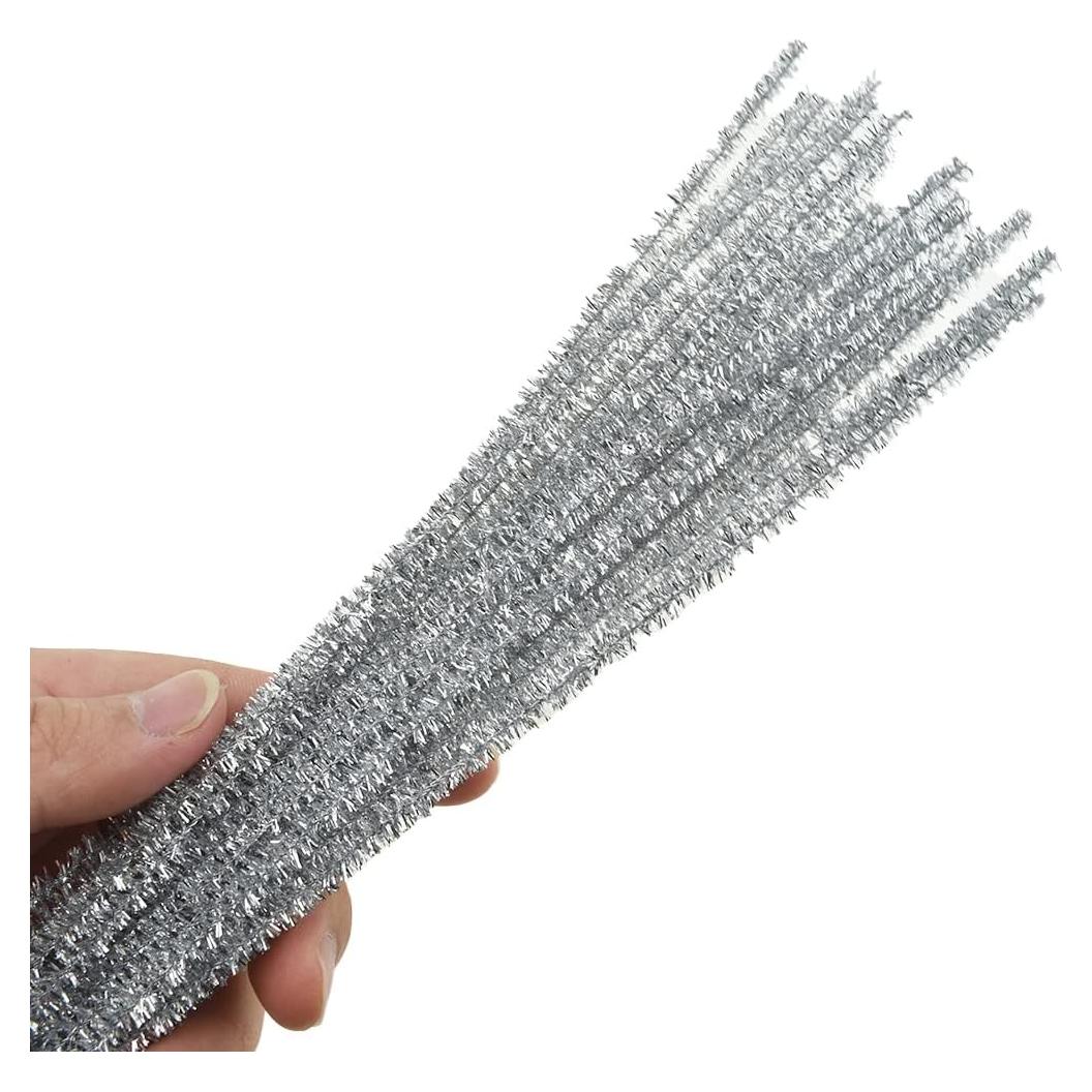 Limpiadores de Tubos HAHIYO 30cm x 6mm Plata 70 Pcs Manualidades
