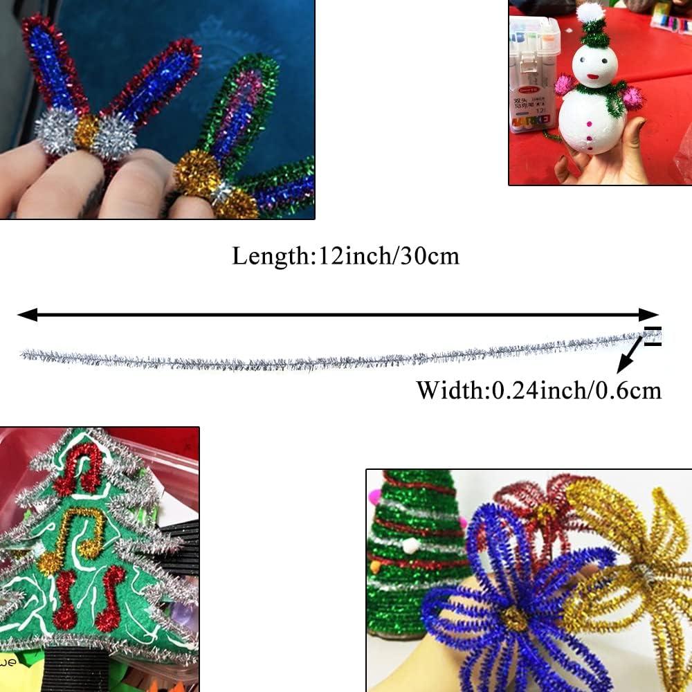 Limpiadores de Tubos HAHIYO 30cm x 6mm Plata 70 Pcs Manualidades
