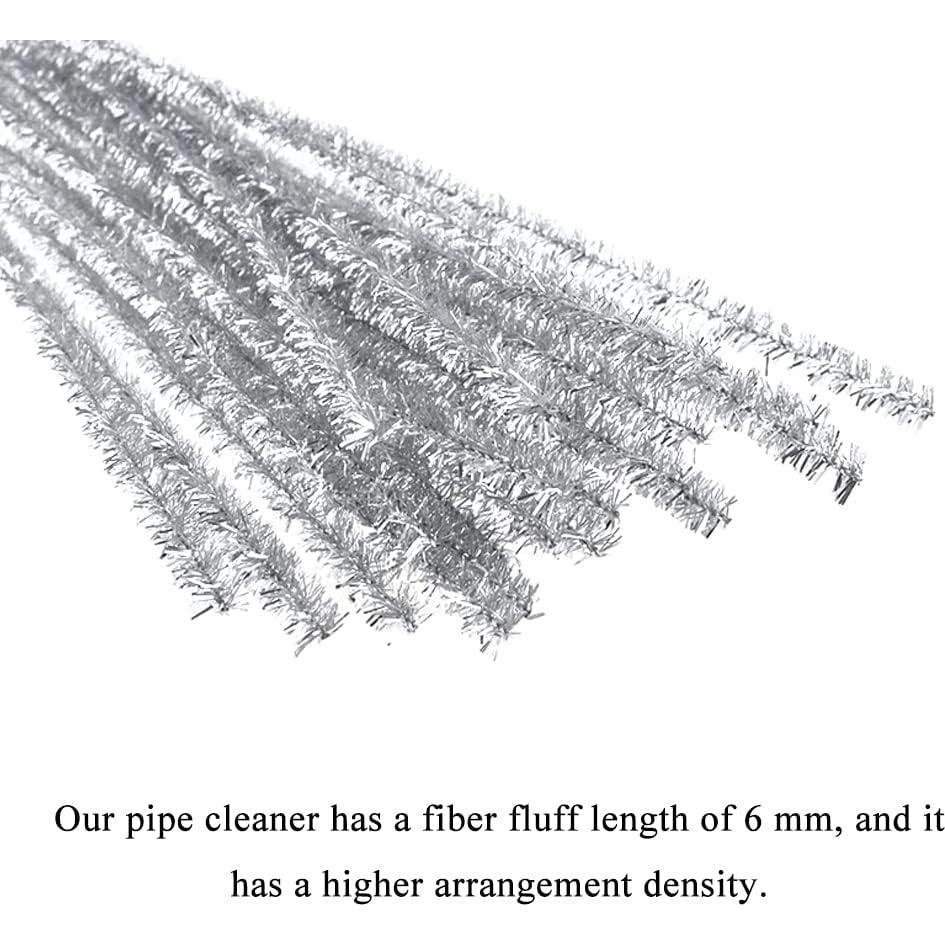 Limpiadores de Tubos HAHIYO 30cm x 6mm Plata 70 Pcs Manualidades