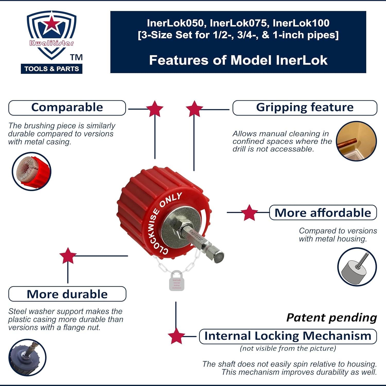 Juego de Limpiadores de Tubos de Cobre Kwalitistar 9 Piezas