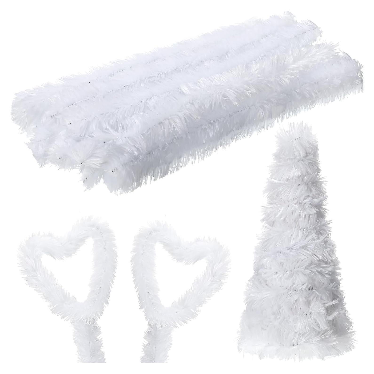 Limpiadores de Tubos Jumbo Hotop 30 Pcs 30mm Blancos Manualidades