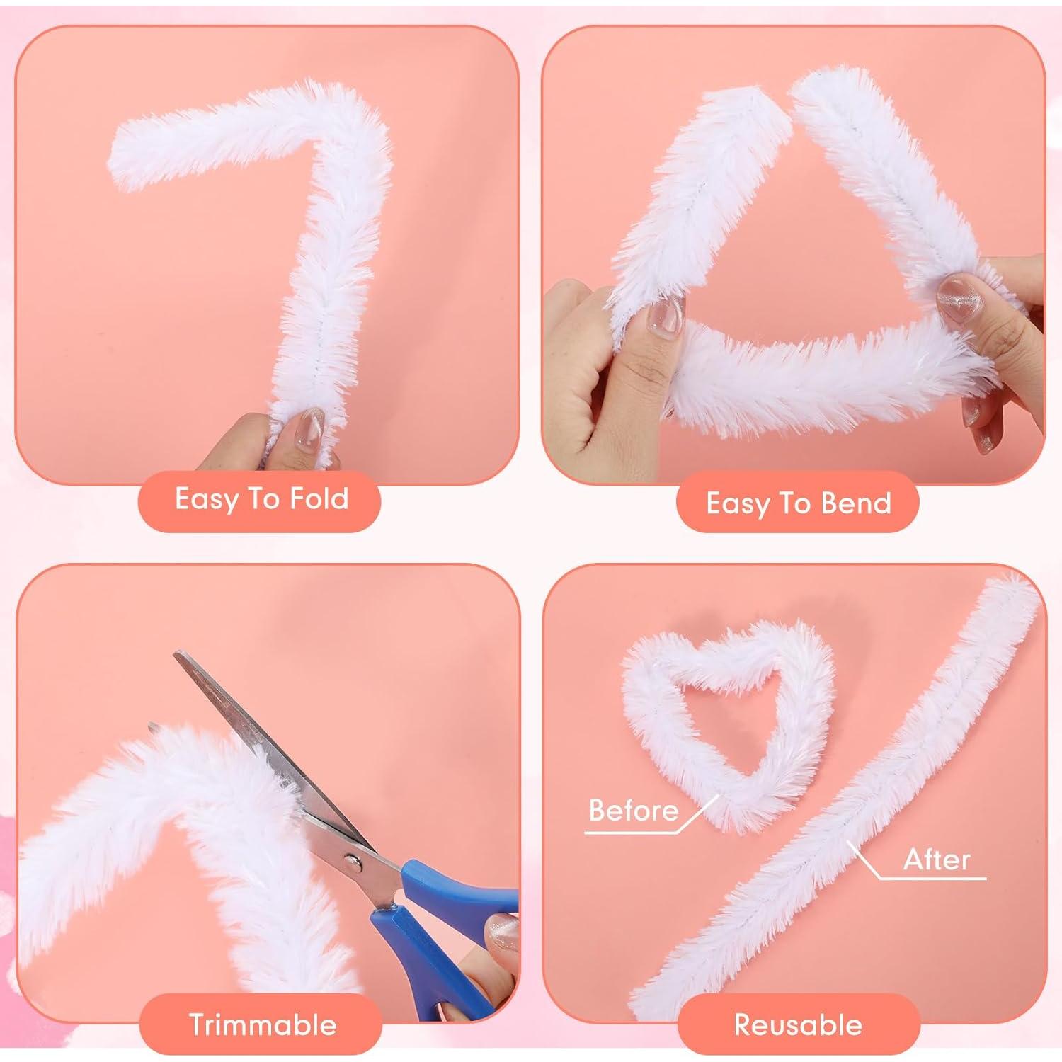 Limpiadores de Tubos Jumbo Hotop 30 Pcs 30mm Blancos Manualidades