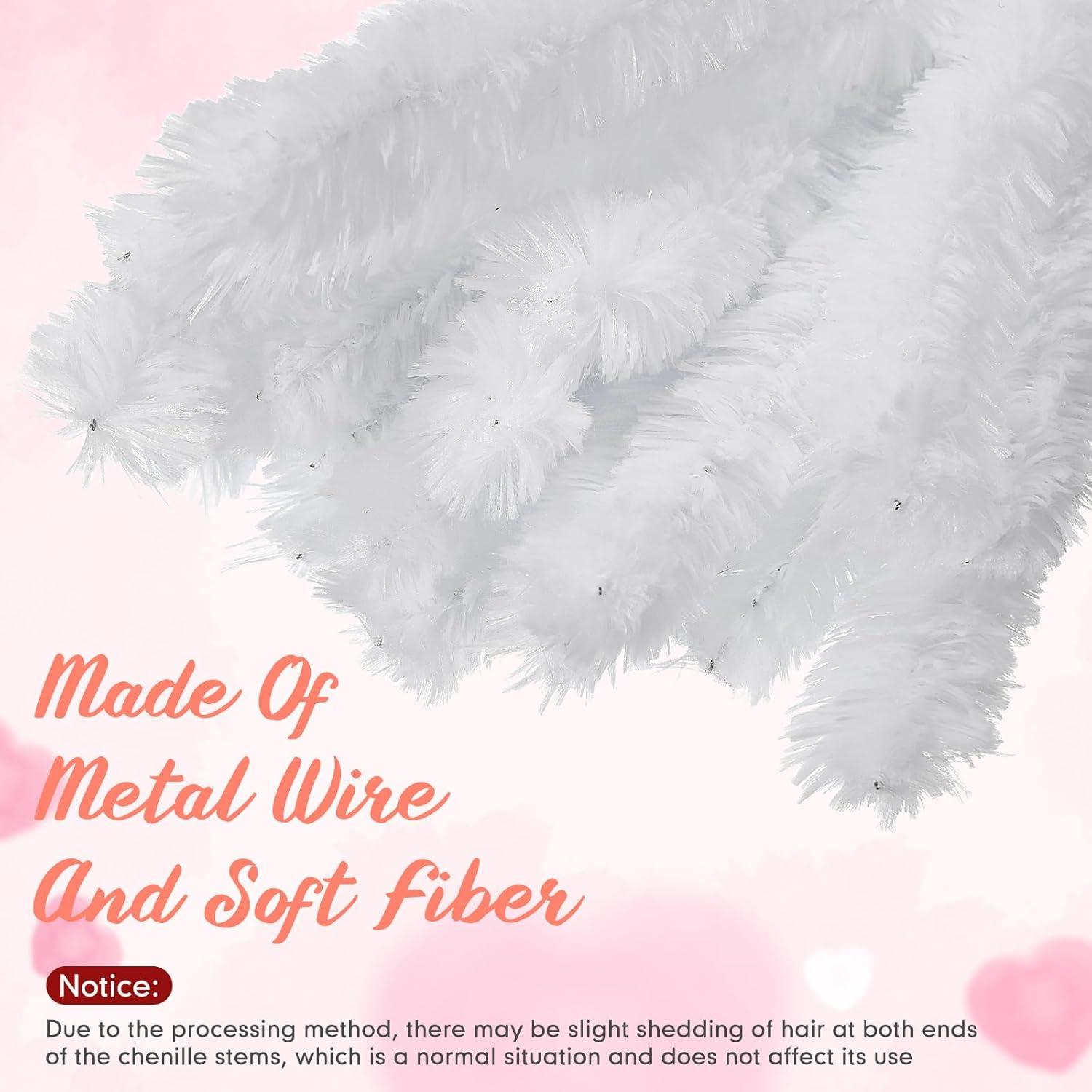 Limpiadores de Tubos Jumbo Hotop 30 Pcs 30mm Blancos Manualidades