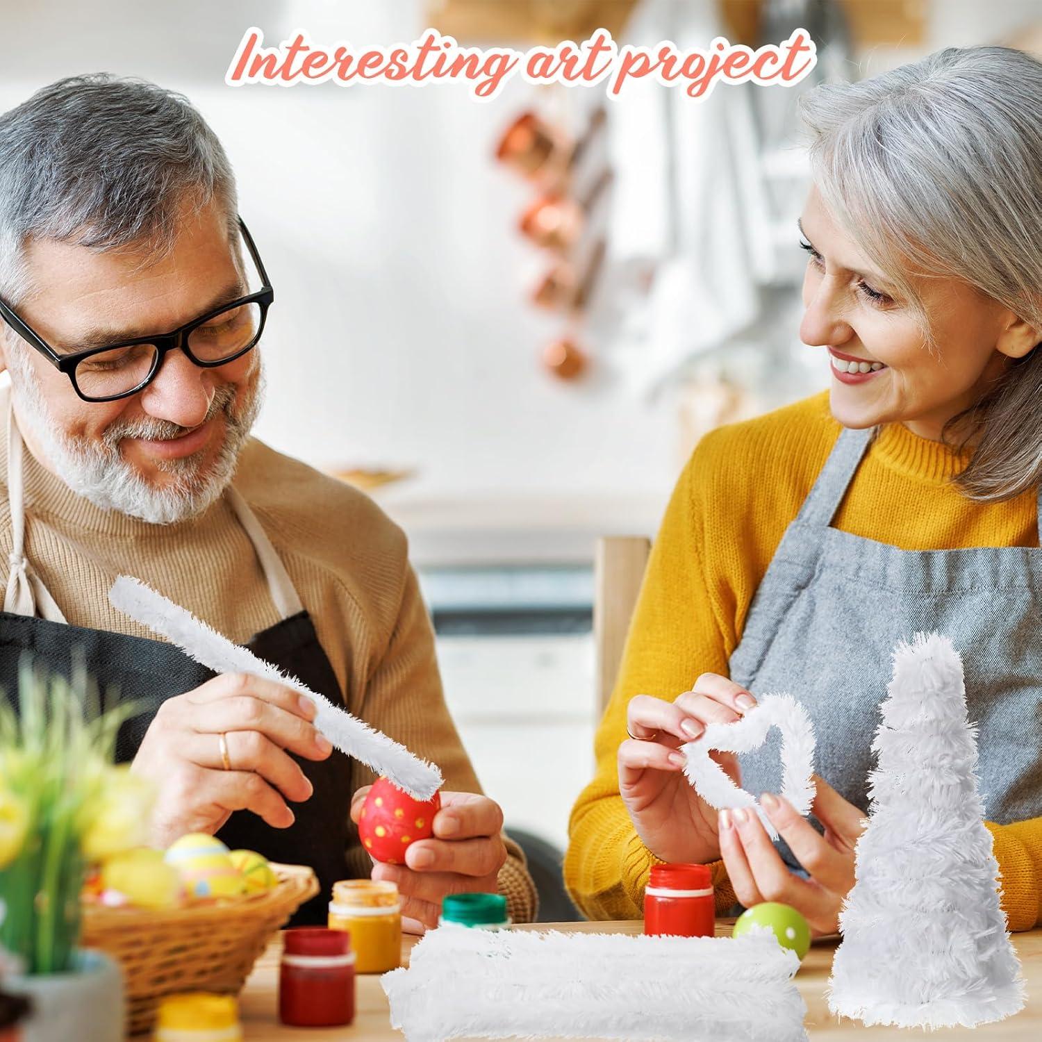 Limpiadores de Tubos Jumbo Hotop 30 Pcs 30mm Blancos Manualidades