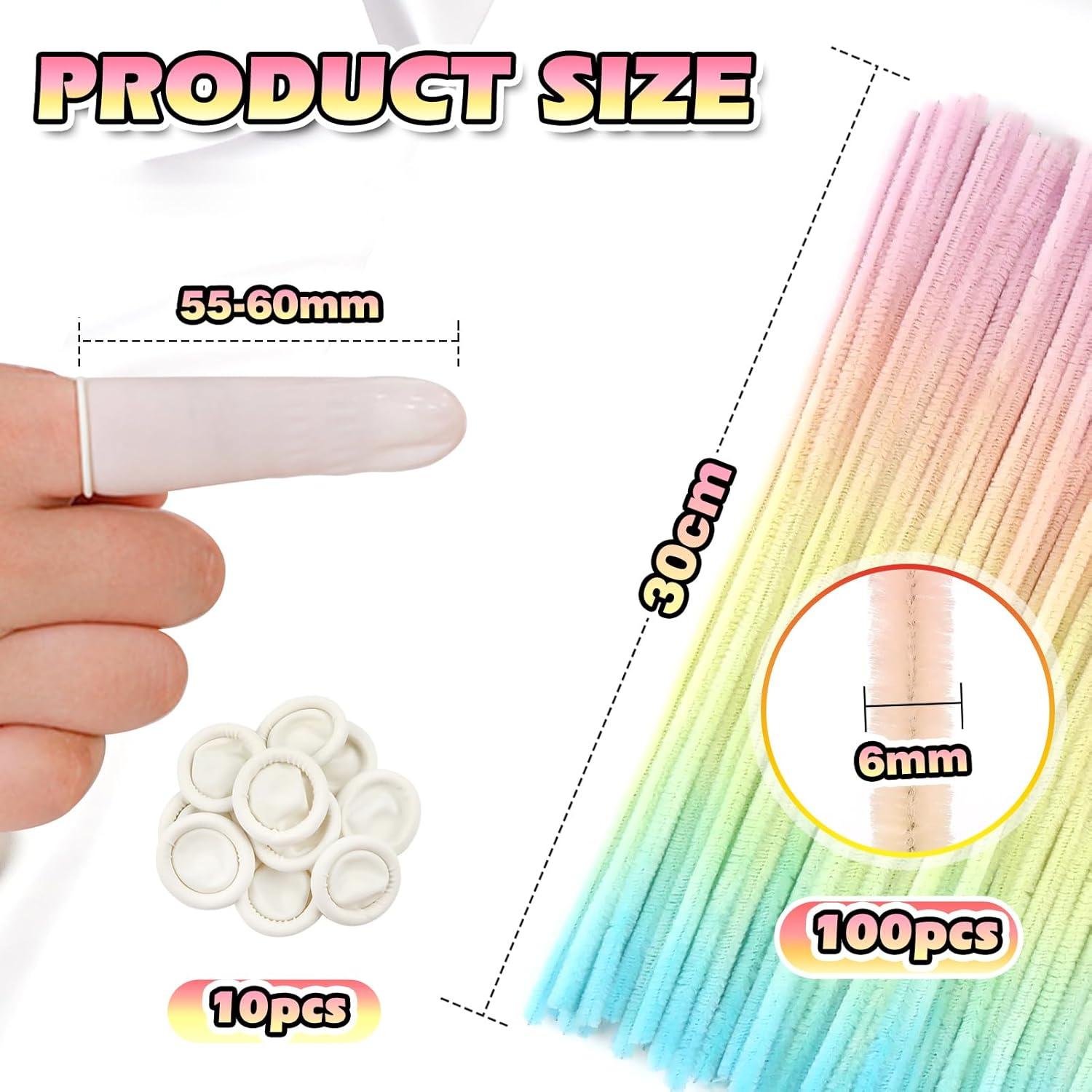 Limpiadores de Tubos Chenille TOAOB 100pcs Amarillo Gradiente 30cm