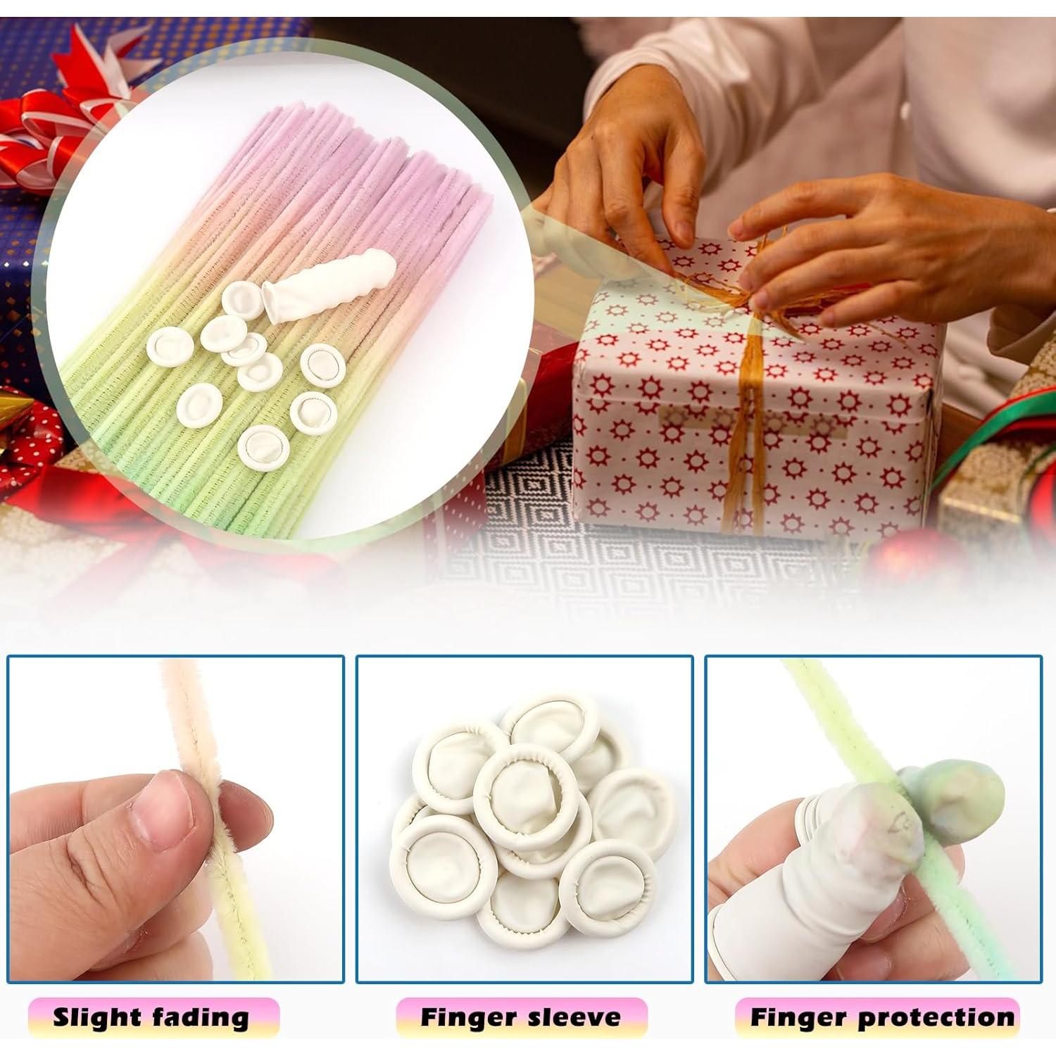 Limpiadores de Tubos Chenille TOAOB 100pcs Amarillo Gradiente 30cm