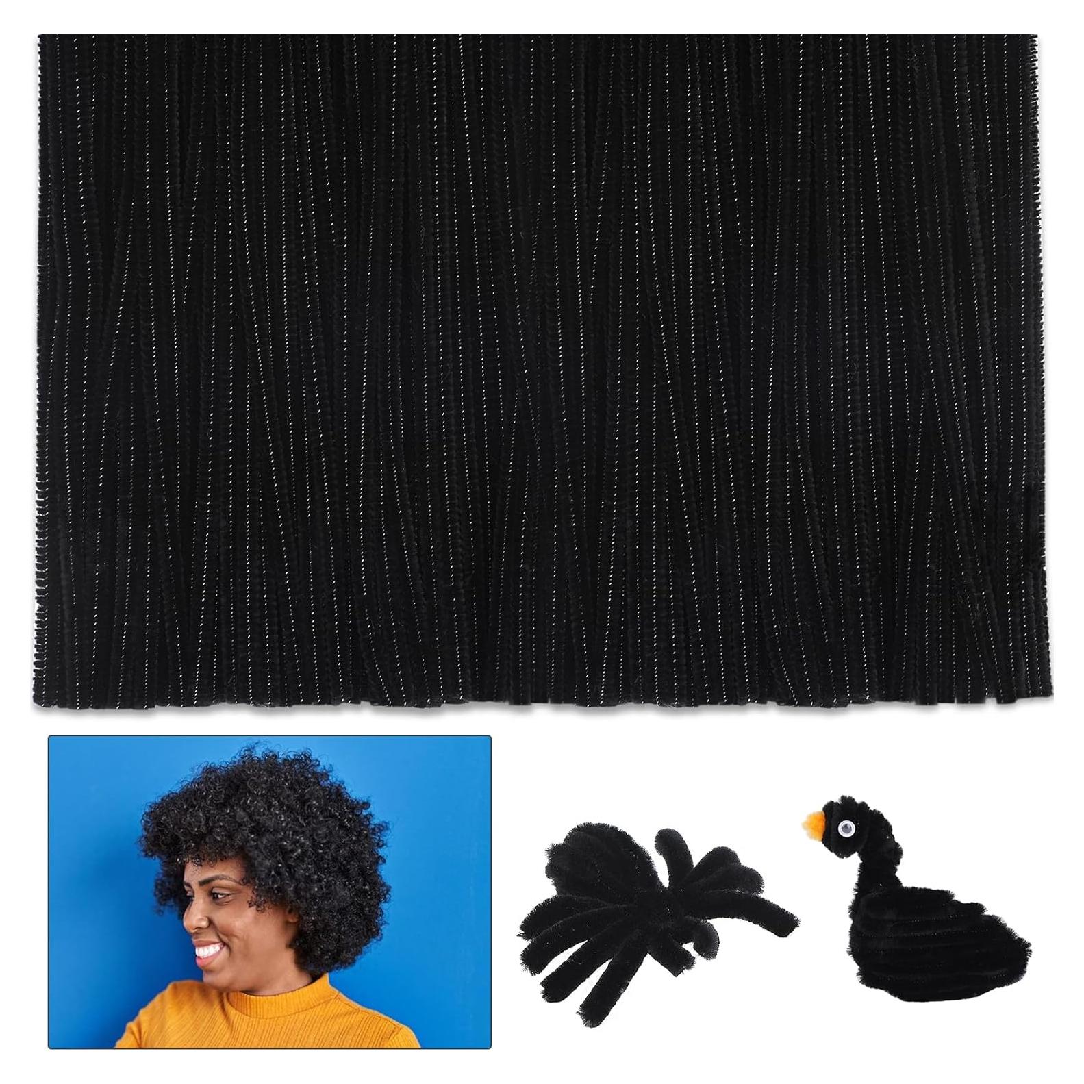 Limpiapipas Negros Zlulary 300 Piezas 30 cm para Manualidades