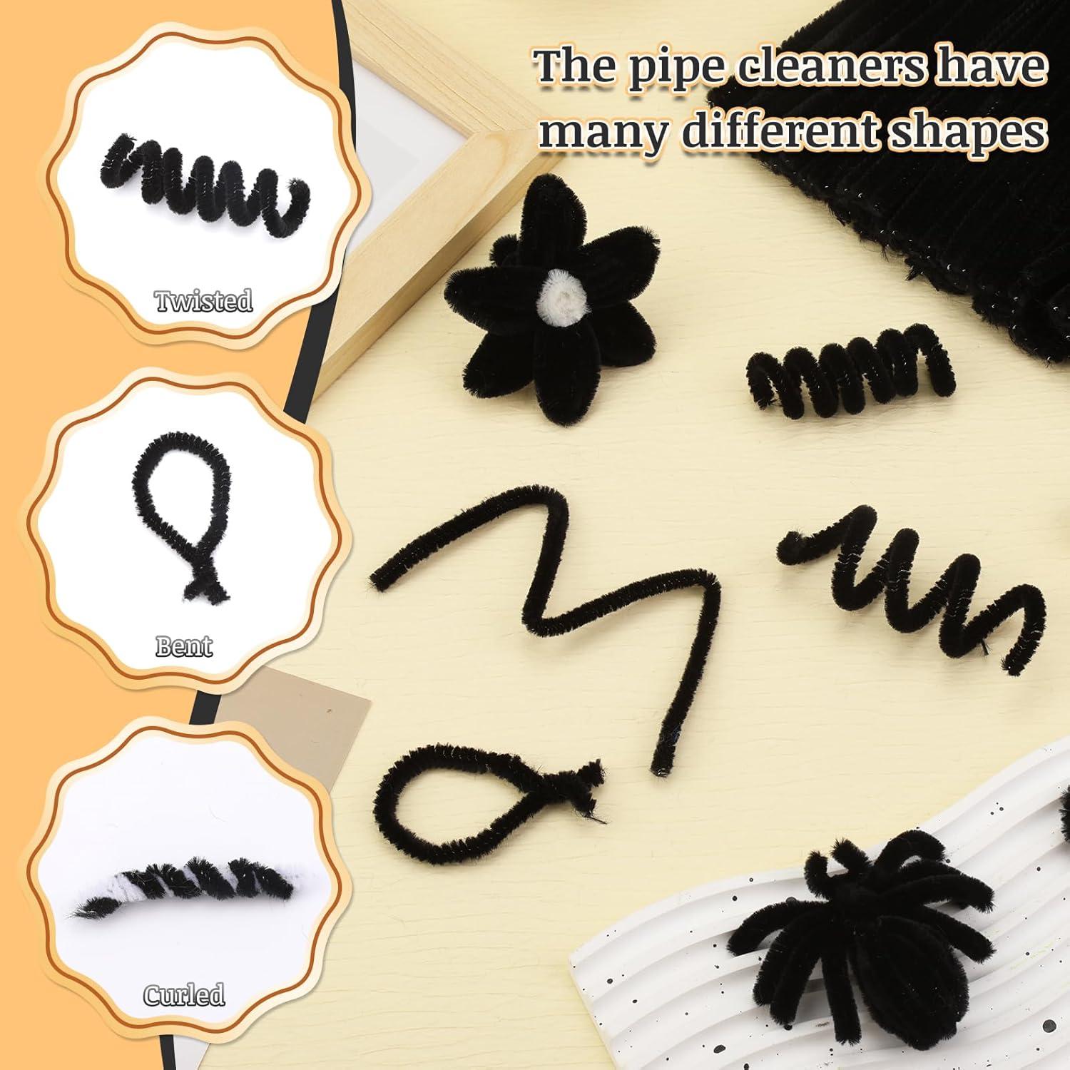 Limpiapipas Negros Zlulary 300 Piezas 30 cm para Manualidades