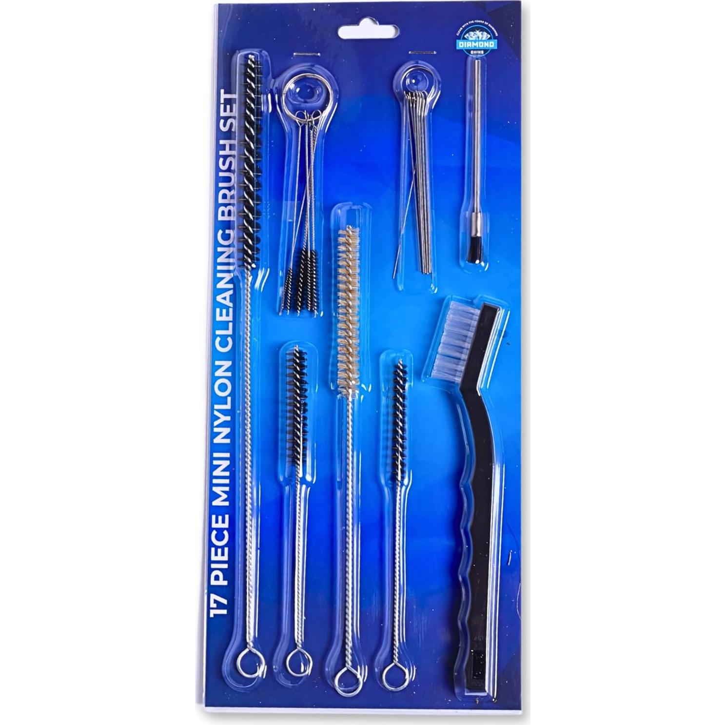 Juego de Cepillos de Limpieza 17 Piezas Diamond Shine