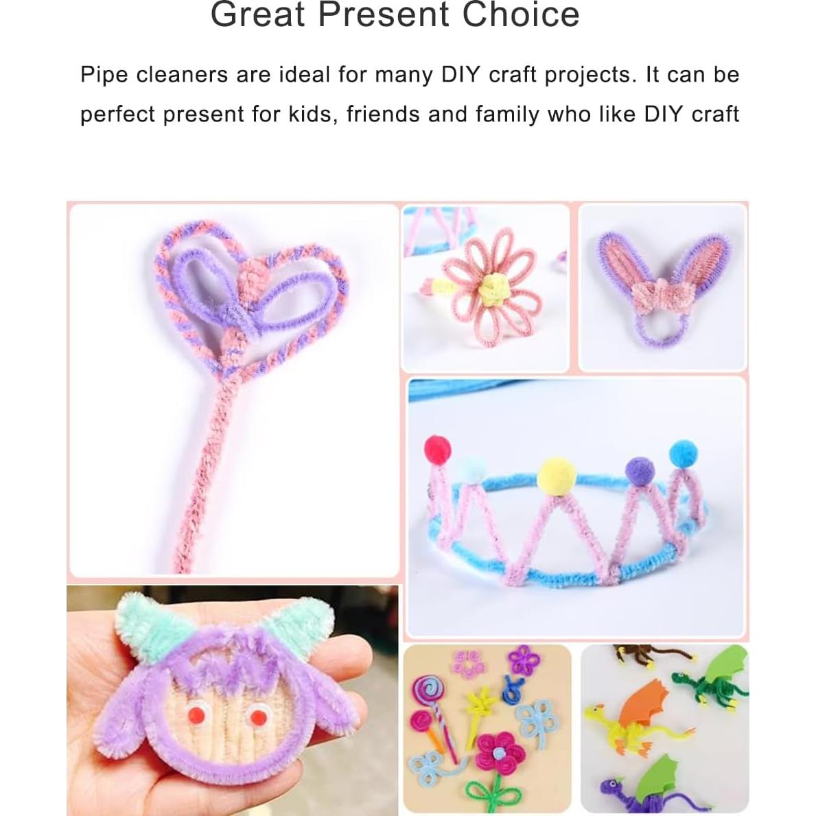 Limpiapipas Chenille Morado Taro y Claro 100 Piezas 30 cm