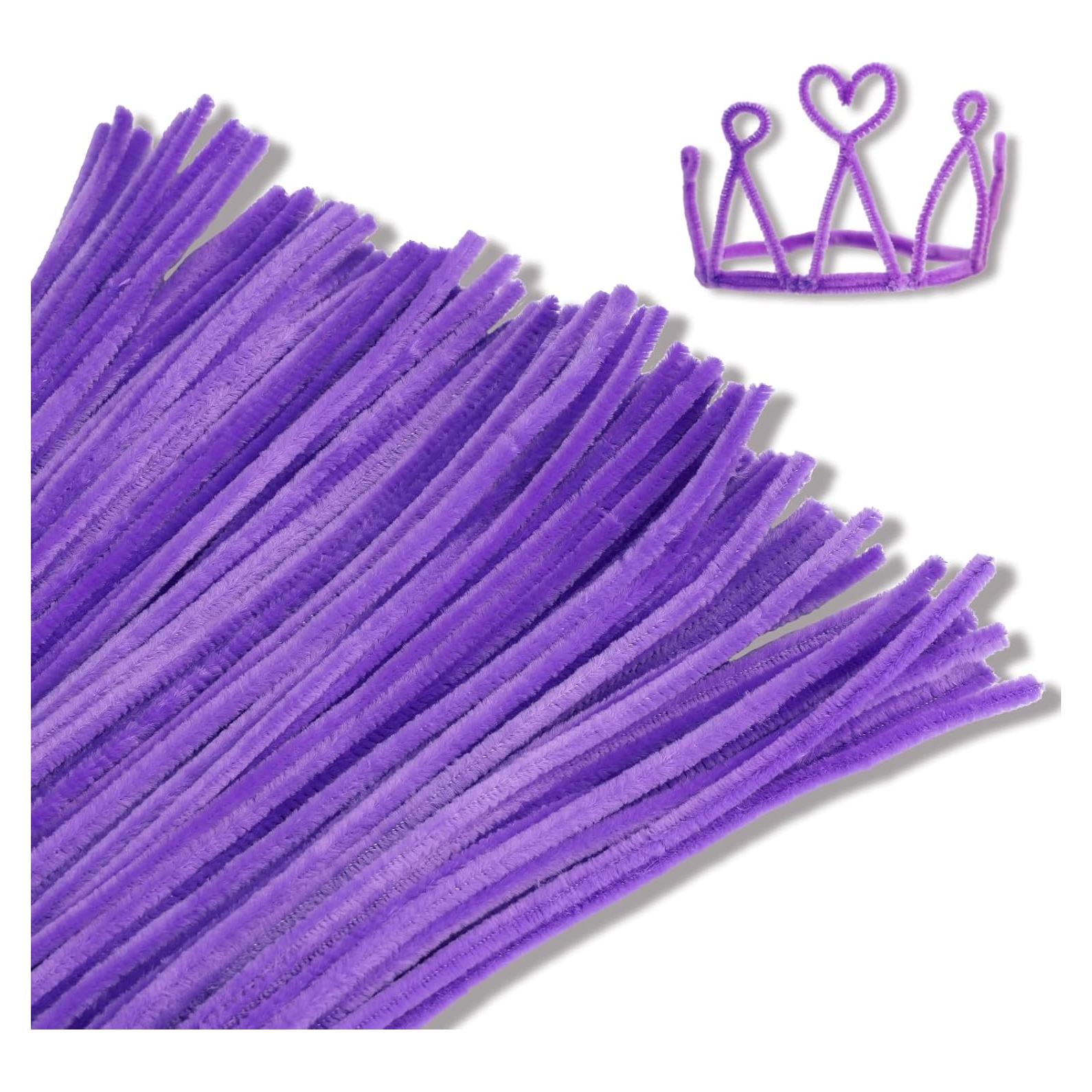 Limpiapipas Chenille Giwrmu 100 Piezas Púrpura para Manualidades
