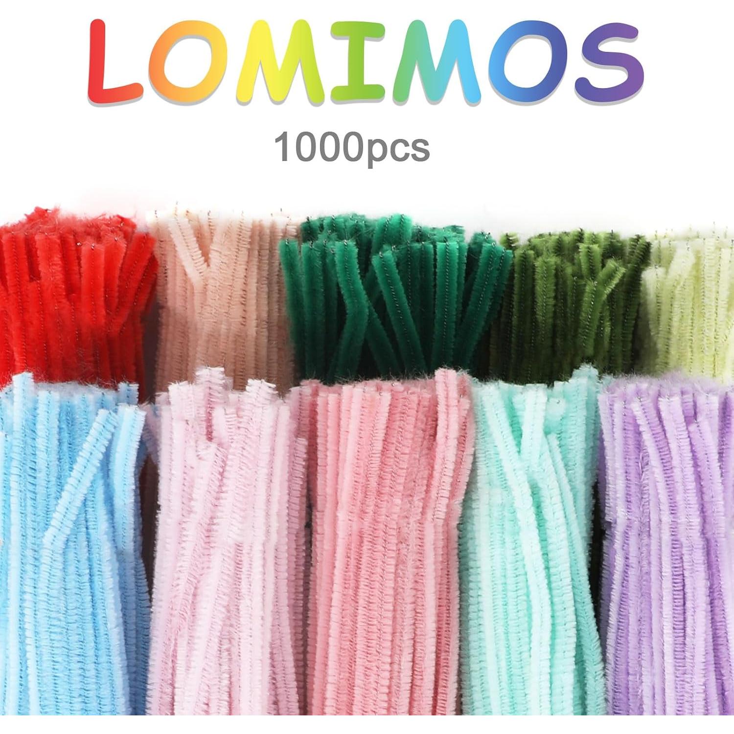 Limpiapipas Chenille Coloridos LOMIMOS 1000 Pcs 30.48 cm