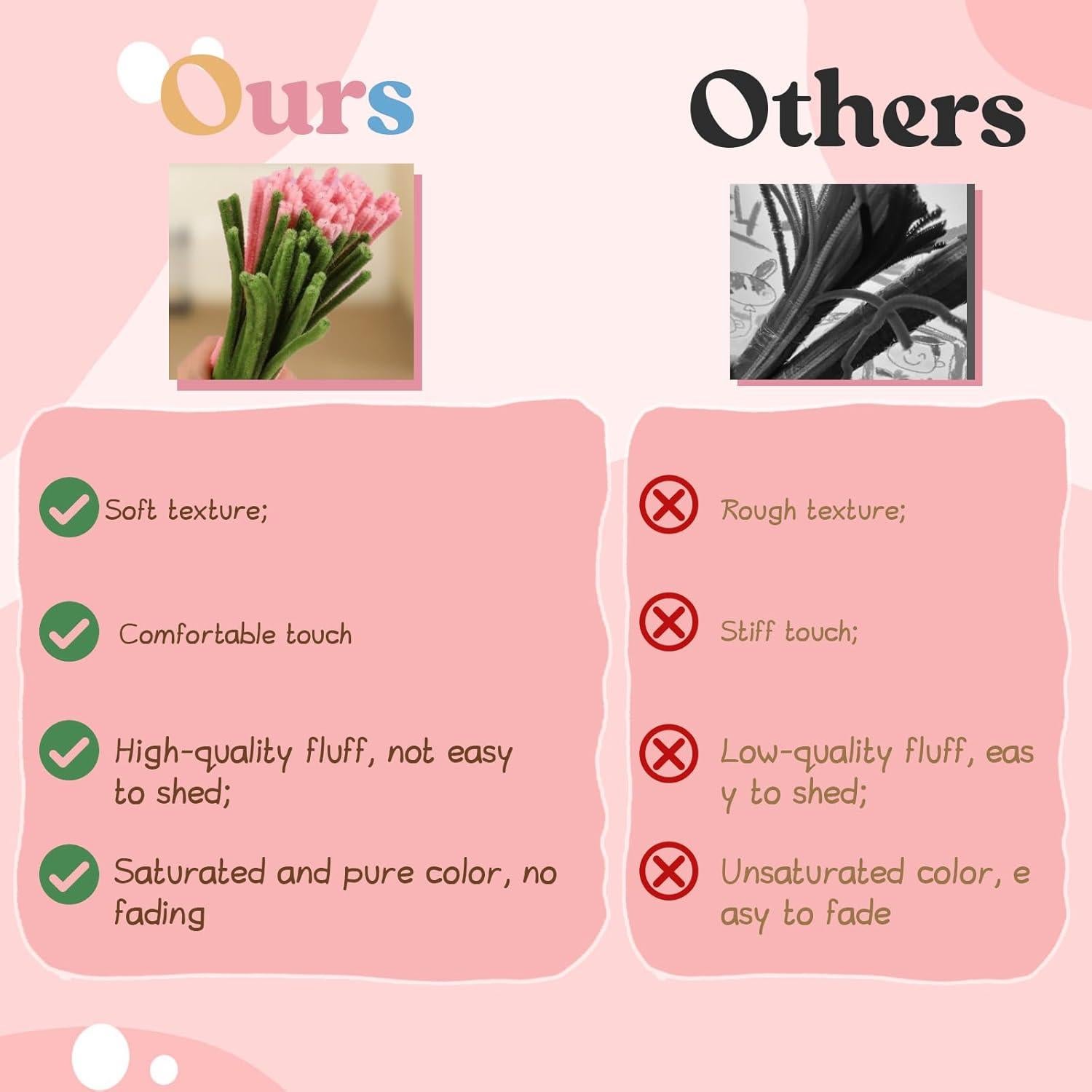 Kit de Flores DIY Brmeday - 200 Limpiadores de Tubos con Luz