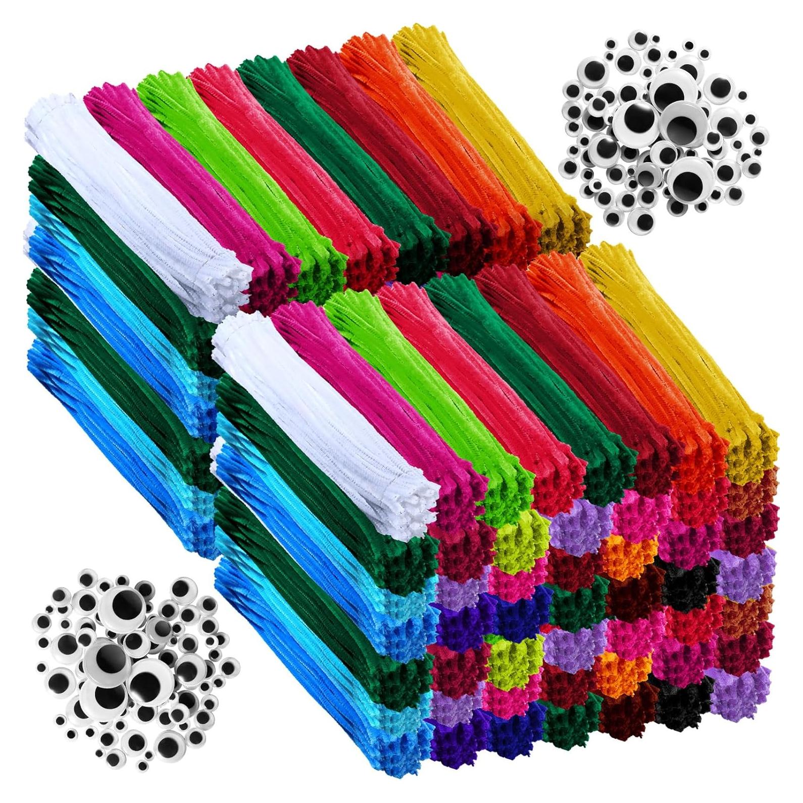 Kit de Manualidades Leitee 2500 Piezas Limpiapipas y Ojos Móviles