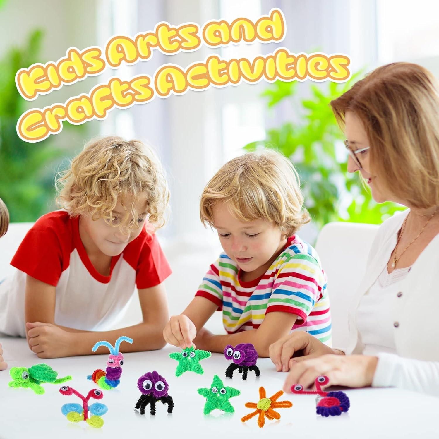 Kit de Manualidades Leitee 2500 Piezas Limpiapipas y Ojos Móviles