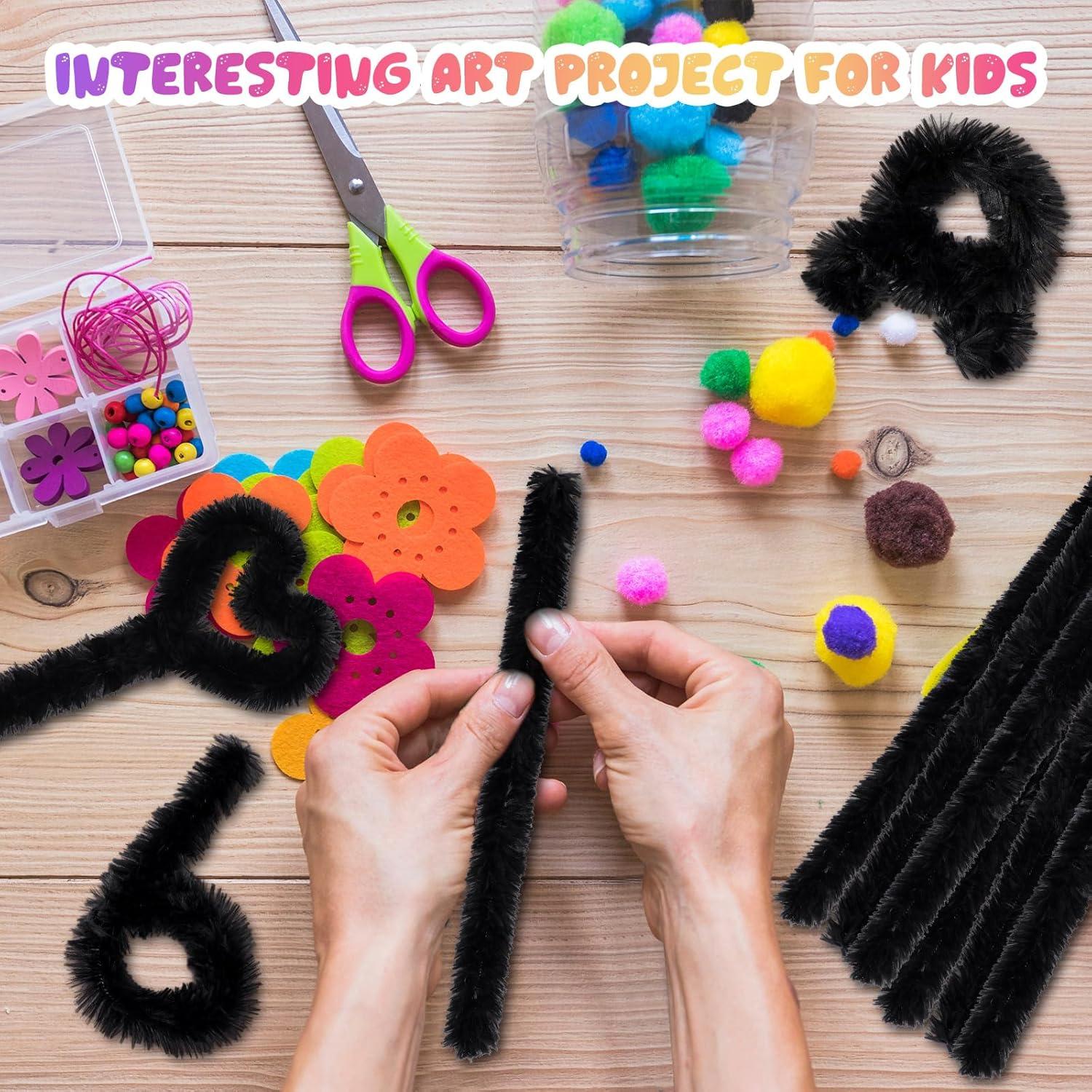 Limpiapipas Jumbo Hotop 60 Piezas 30mm Negros Manualidades