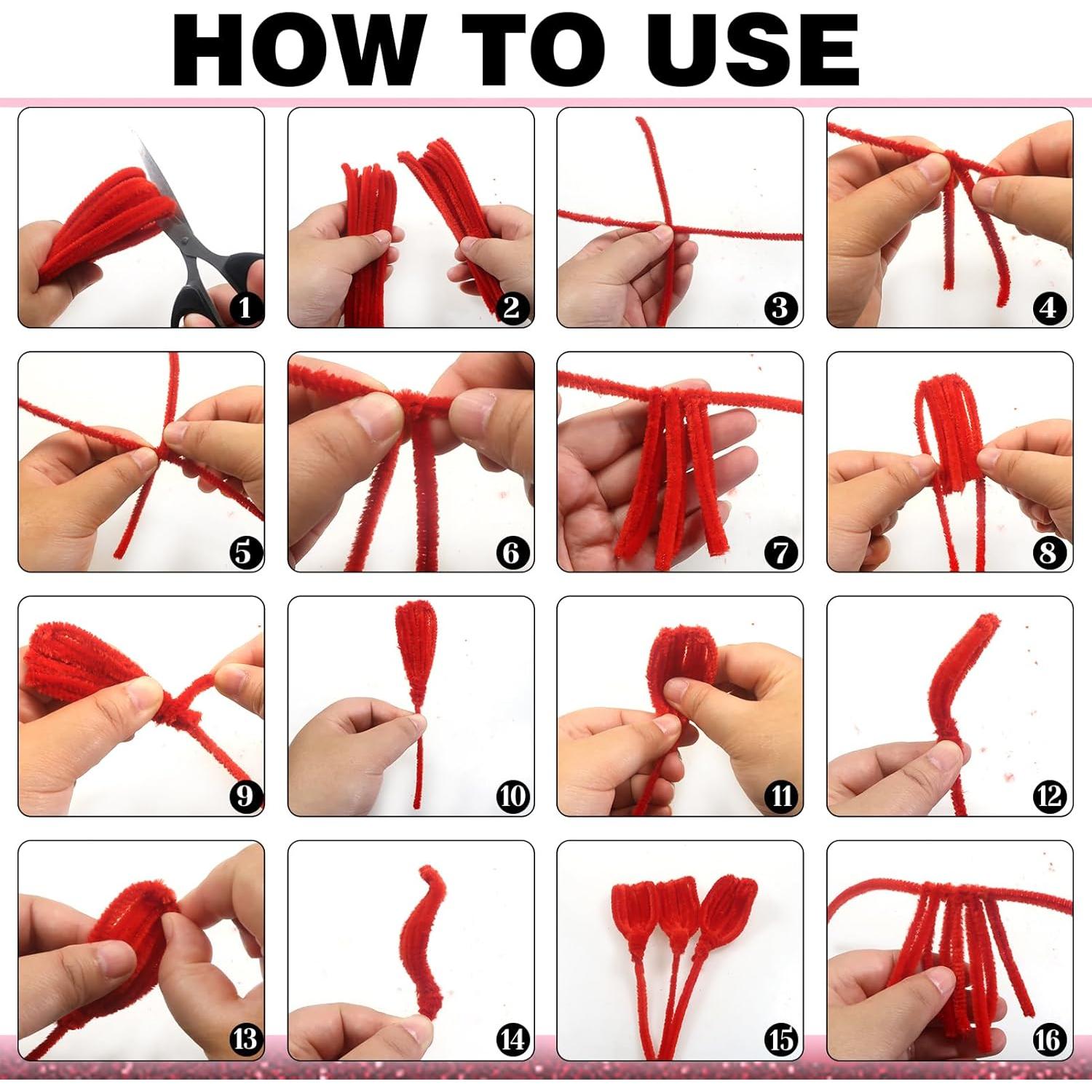 Kit de Limpiapipas TOAOB 200pcs para Manualidades DIY Flores