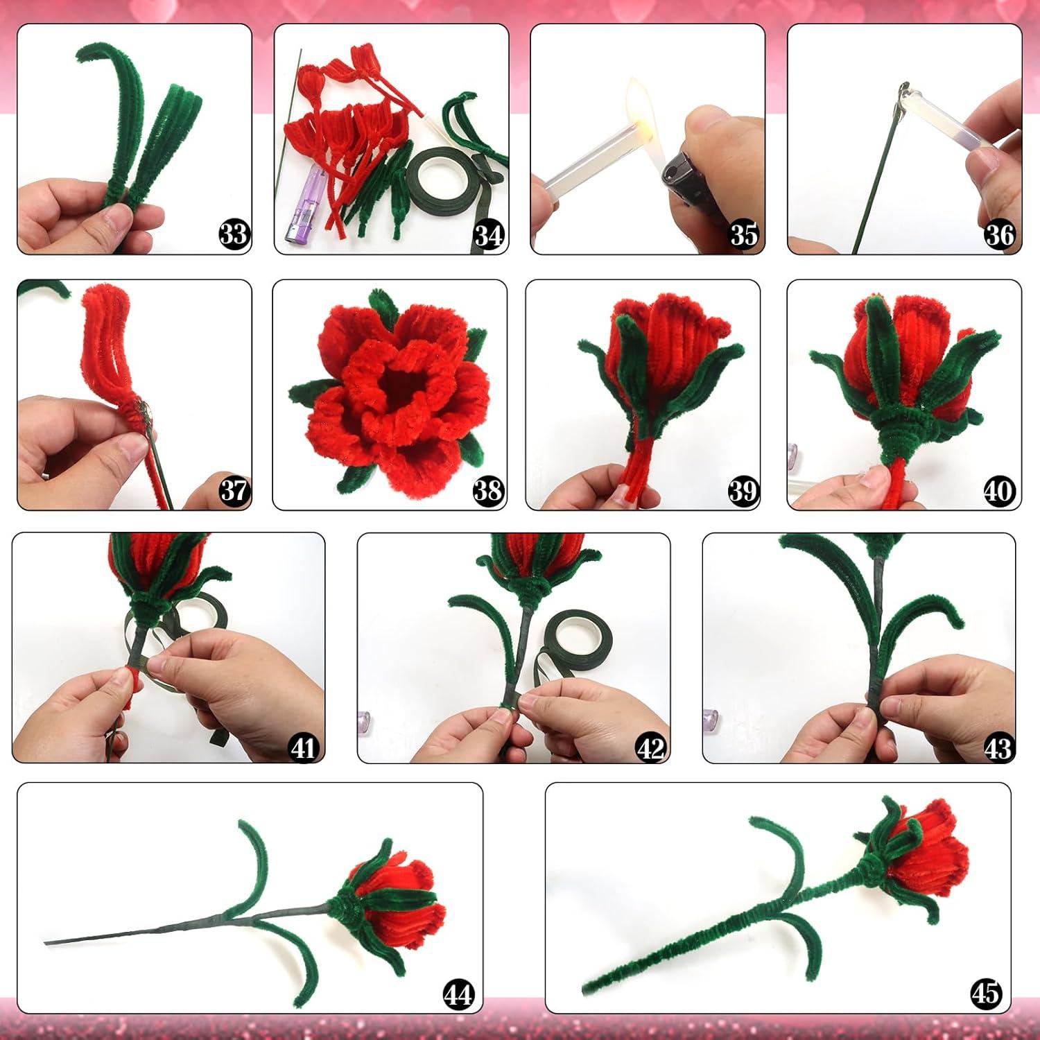Kit de Limpiapipas TOAOB 200pcs para Manualidades DIY Flores