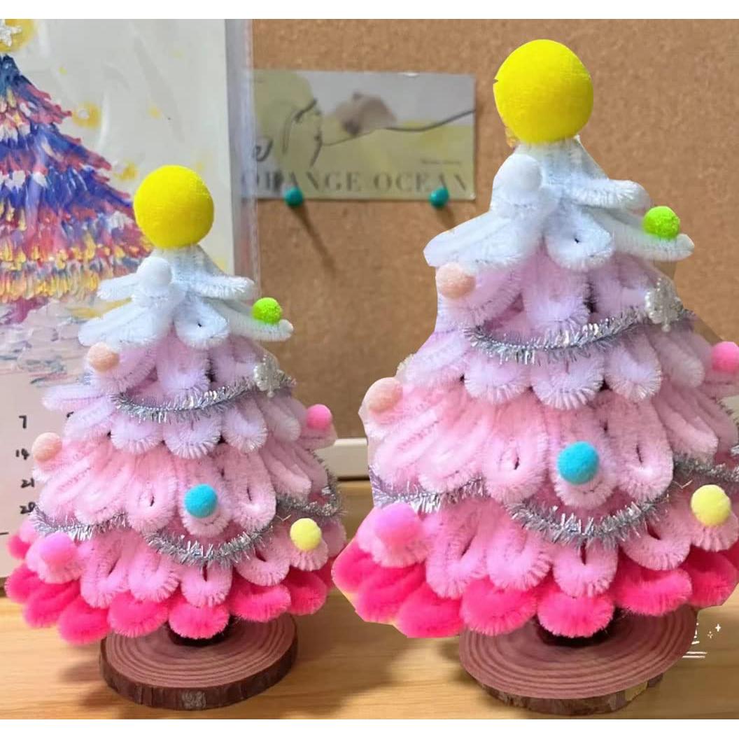 100 Limpiapipas Rosas Chenille 6 mm x 30 cm para Manualidades