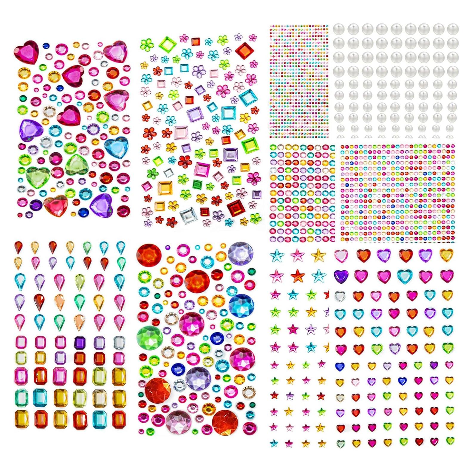 2774 Gemas Adhesivas DOCLWF para Manualidades Multicolor