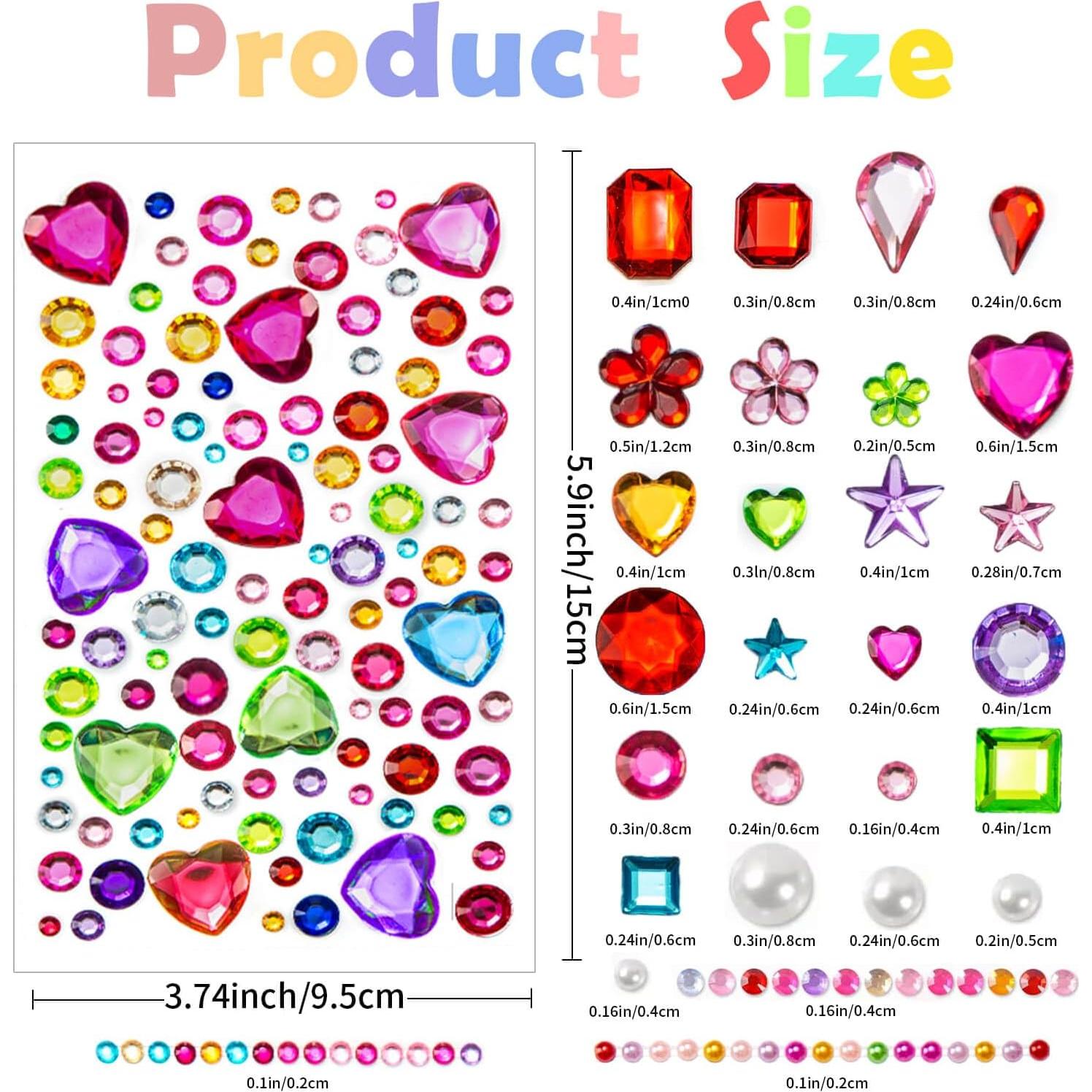 2774 Gemas Adhesivas DOCLWF para Manualidades Multicolor