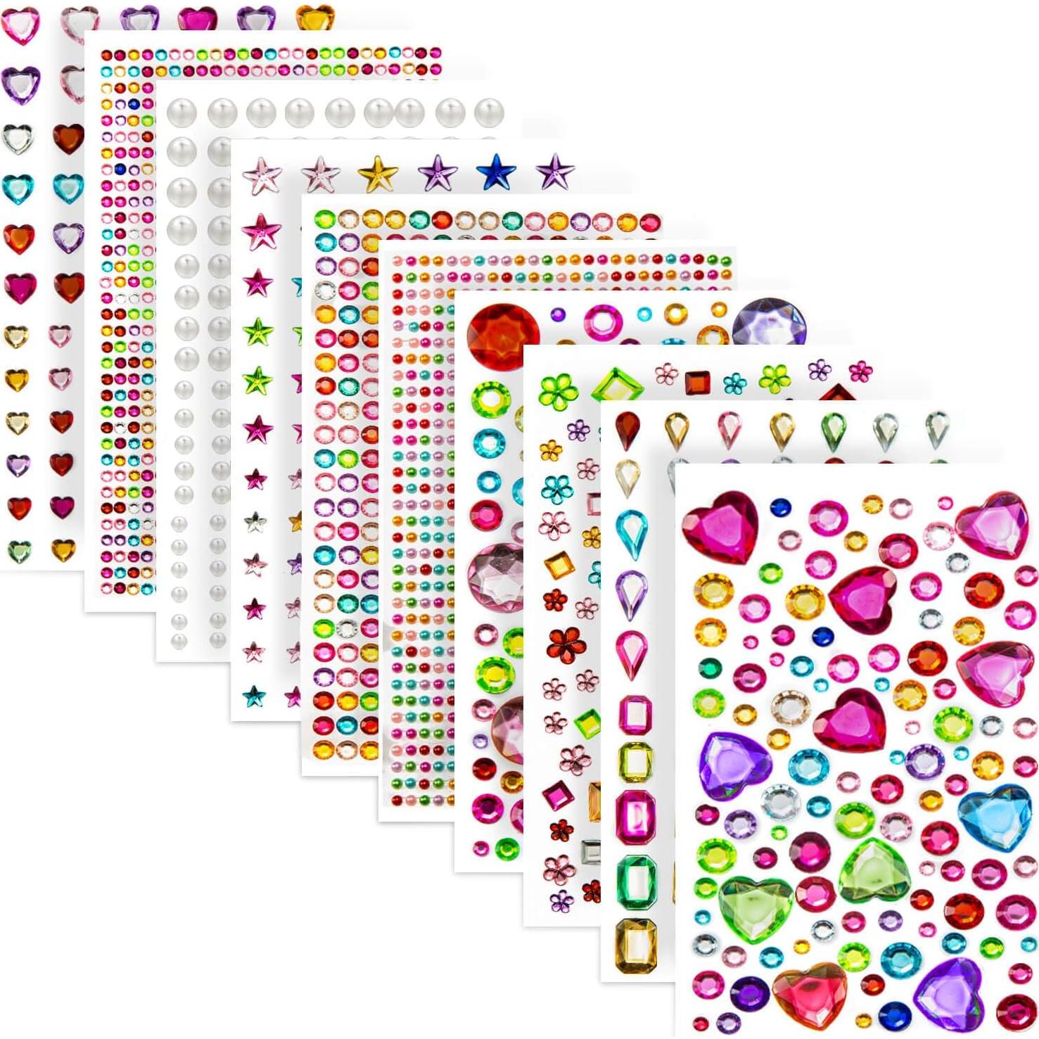 2774 Gemas Adhesivas DOCLWF para Manualidades Multicolor