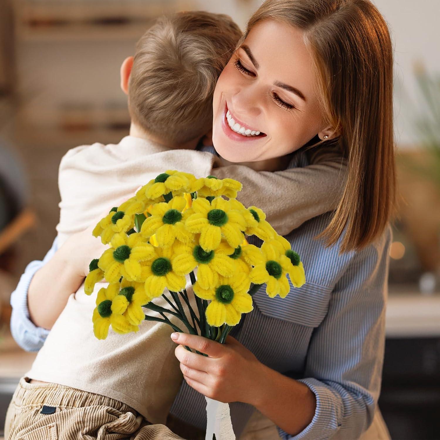 Kit de Manualidades de Flores Iuuidu 250PCS Limpiadores de Tubos