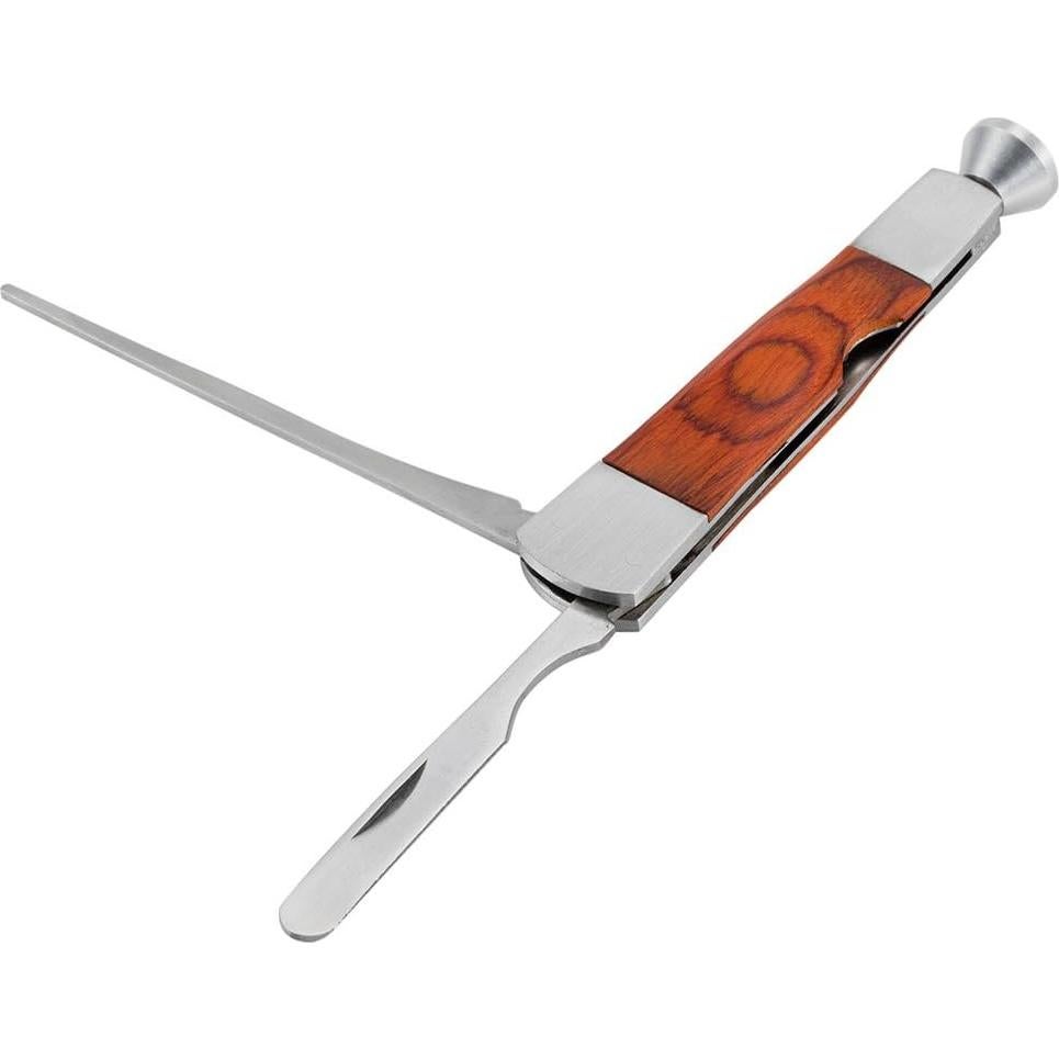 Juego de Herramientas de Limpieza 3 en 1 BeeSpring - Acero Inoxidable y Madera de Rosa