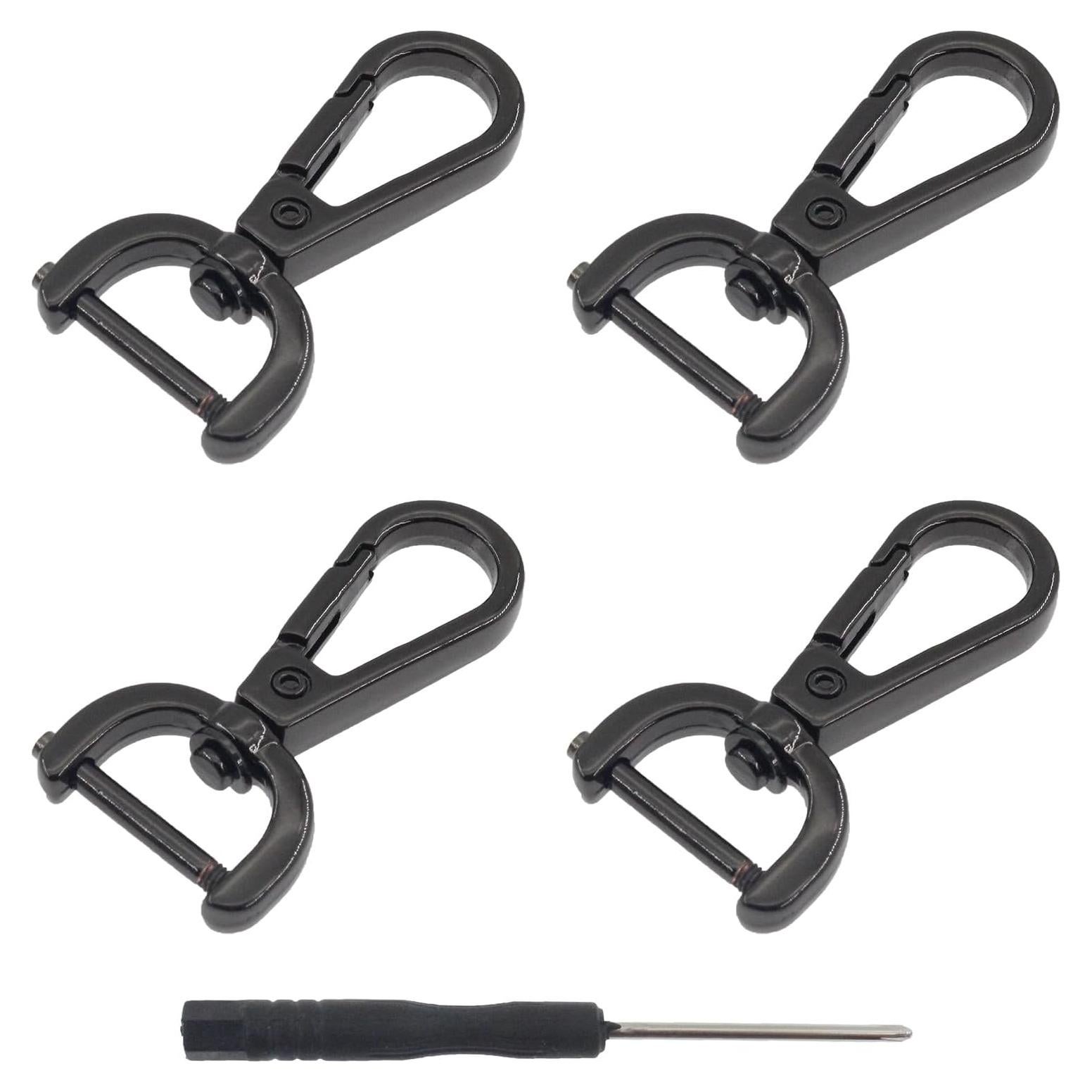 4 Ganchos de Cierre Giratorios SAFYY 3.8 cm Gunmetal