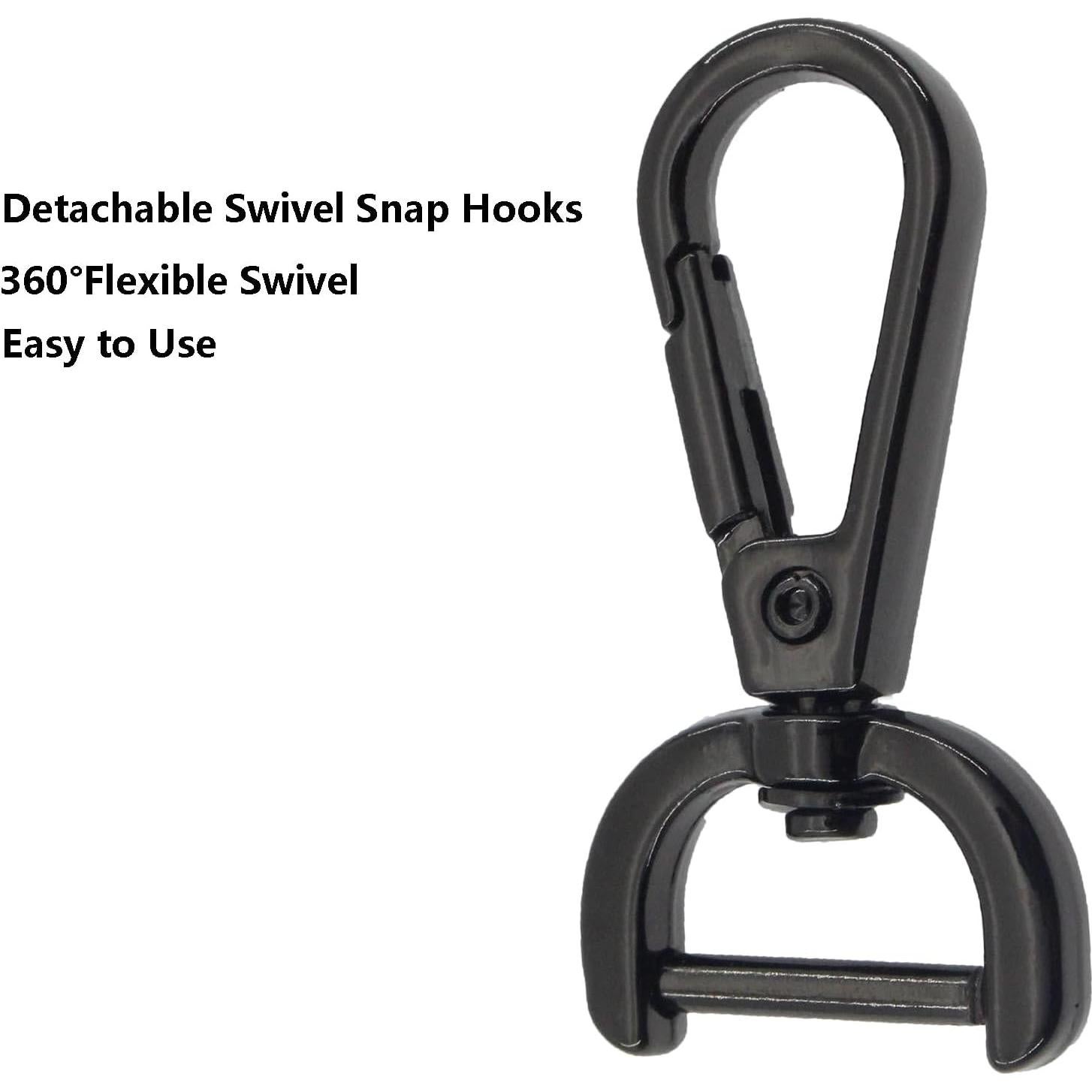 4 Ganchos de Cierre Giratorios SAFYY 3.8 cm Gunmetal