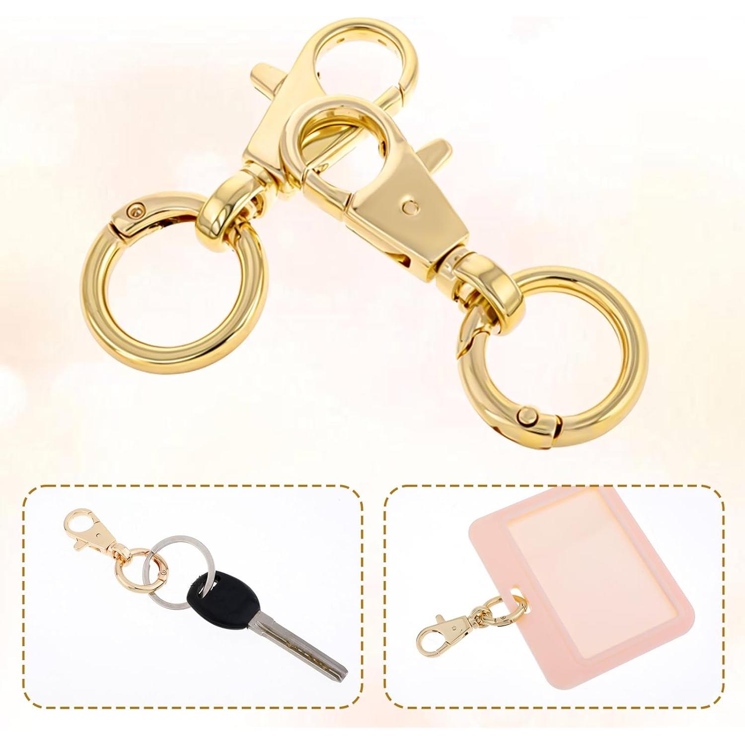 Clip de Llavero Dorado FdcLixuvol - 4 Piezas de Metal