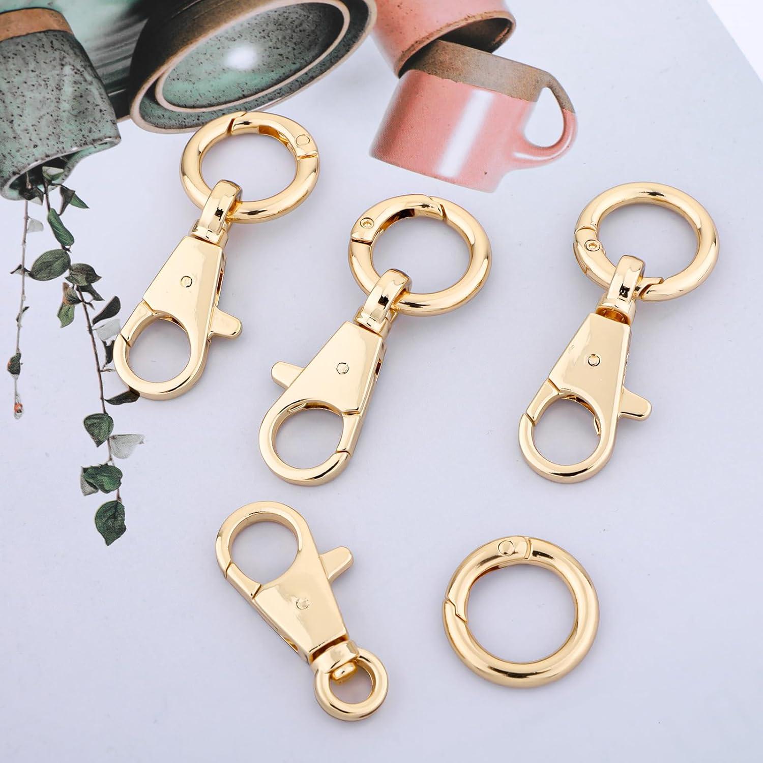 Clip de Llavero Dorado FdcLixuvol - 4 Piezas de Metal