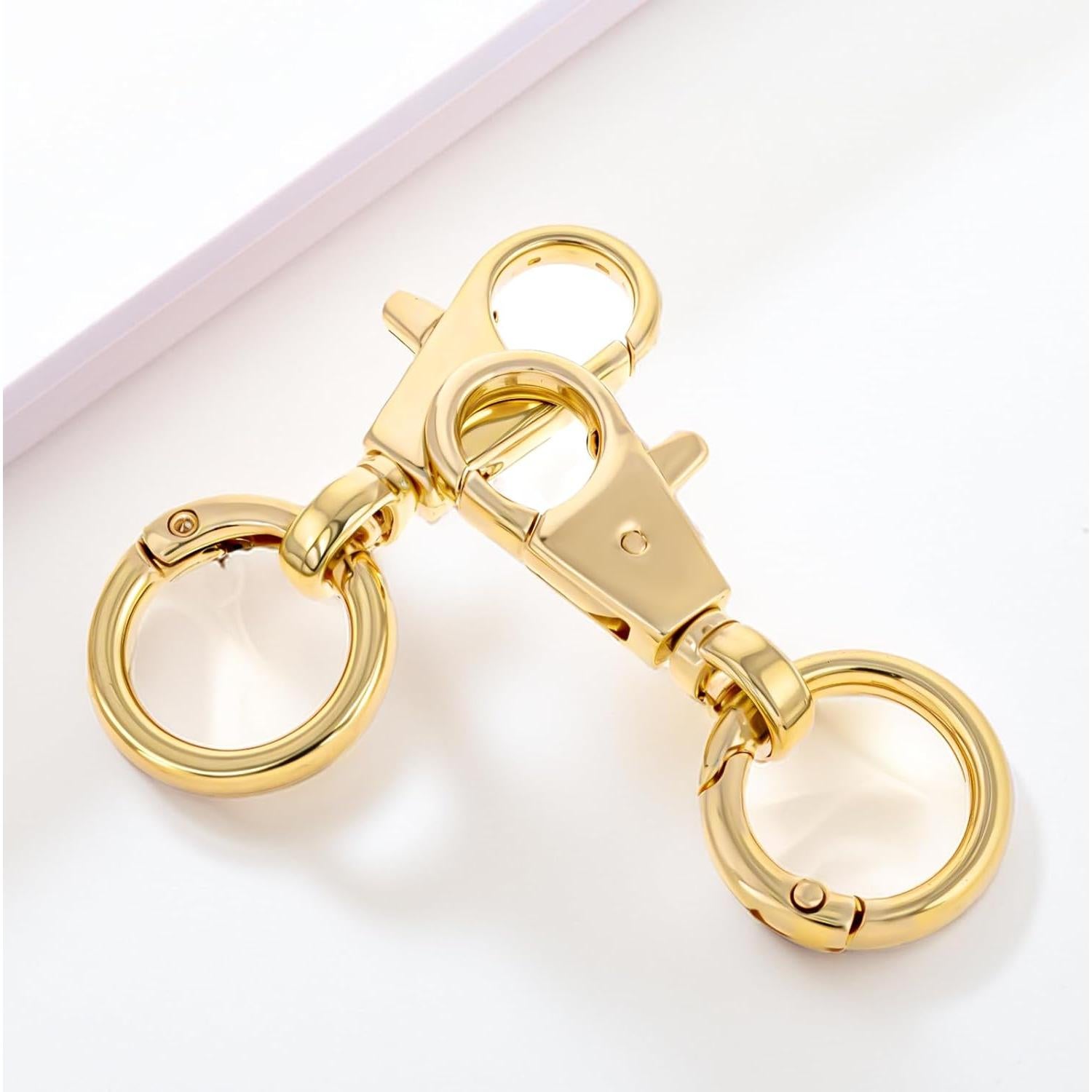 Clip de Llavero Dorado FdcLixuvol - 4 Piezas de Metal