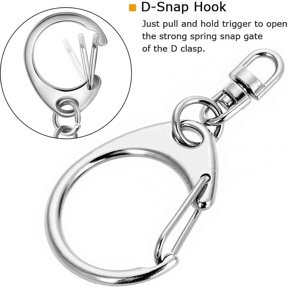 Cierres de Langosta Roctee 50 Piezas Plata para Llaveros