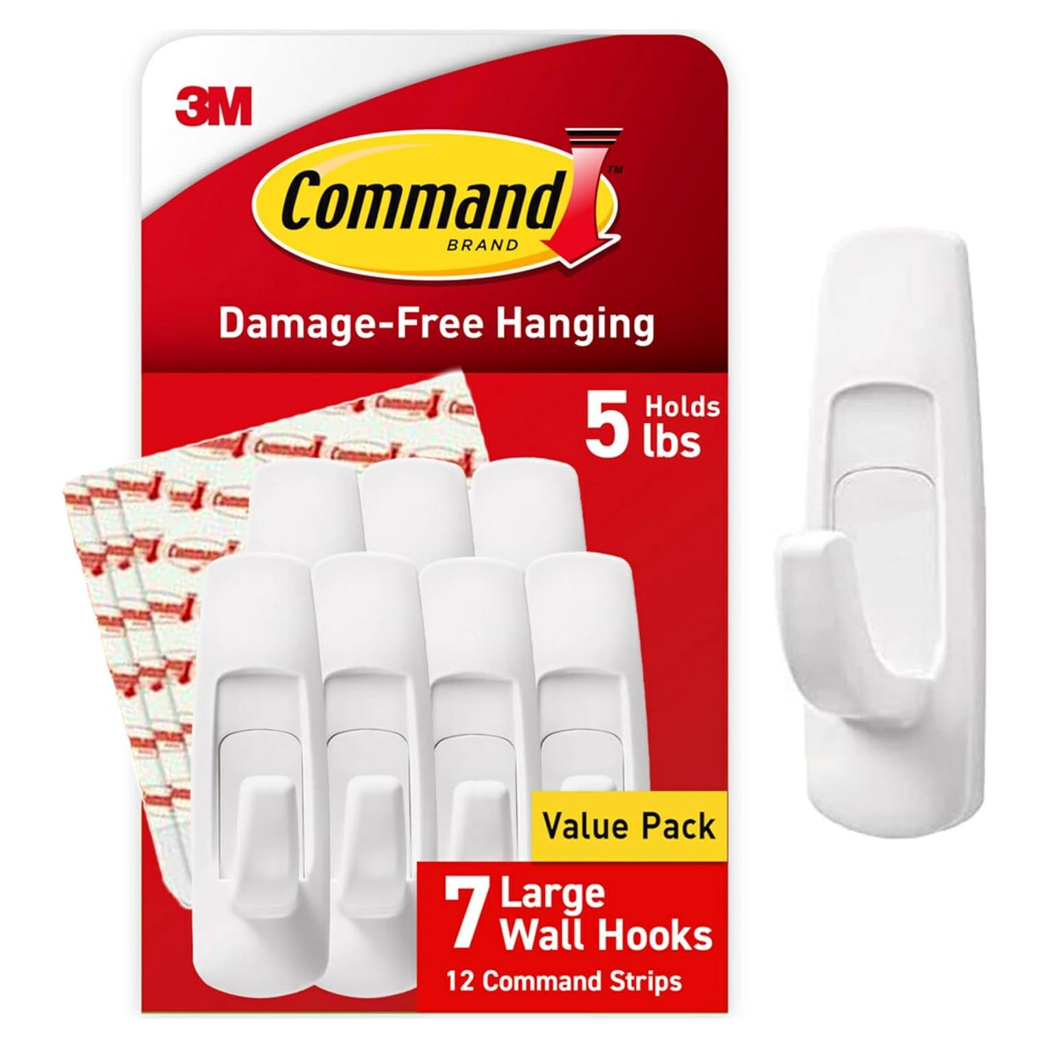 Ganchos Utilitarios Grandes Command 7 Piezas 2.27 kg