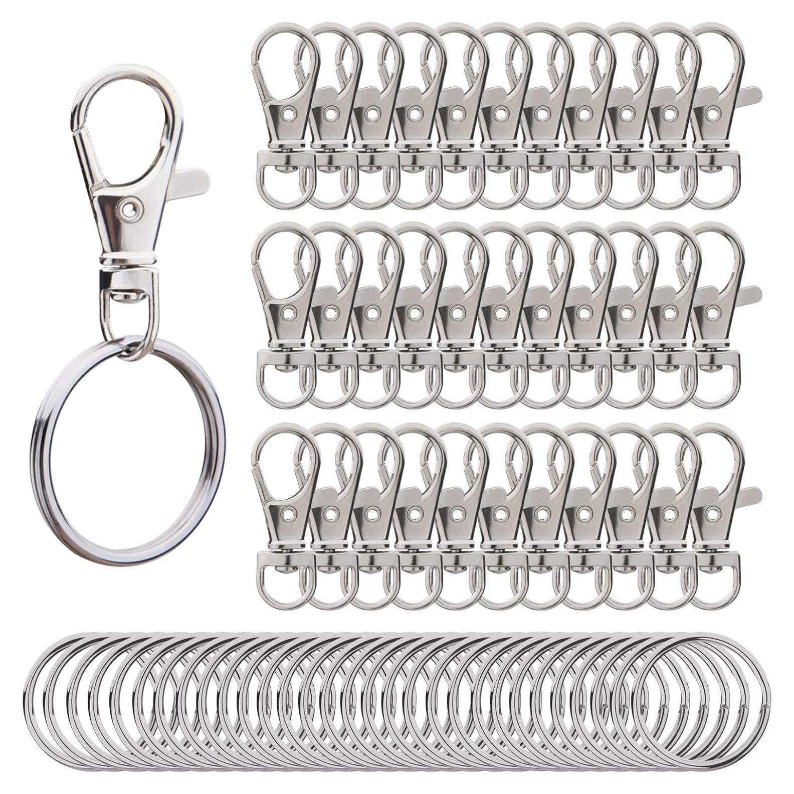 Ganchos giratorios de metal Hapeper 60 piezas para llaveros