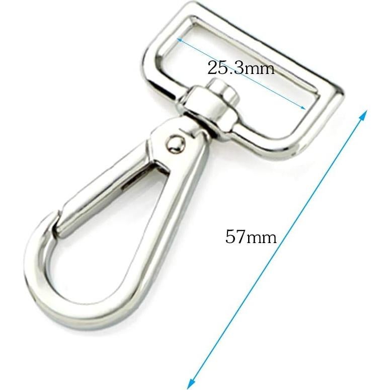 Ganchos de Cierre Giratorio SBest 10 Pcs 25 mm Plata