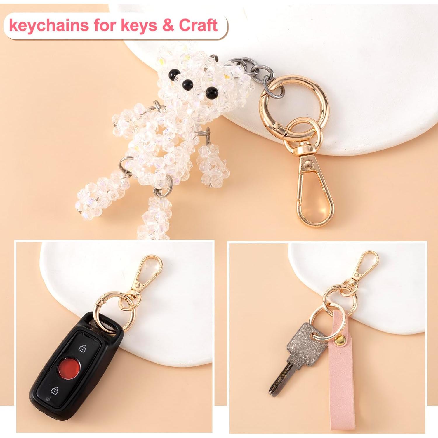 Clips de Gancho Giratorio OIIKI - 2 Tamaños Dorado Metal